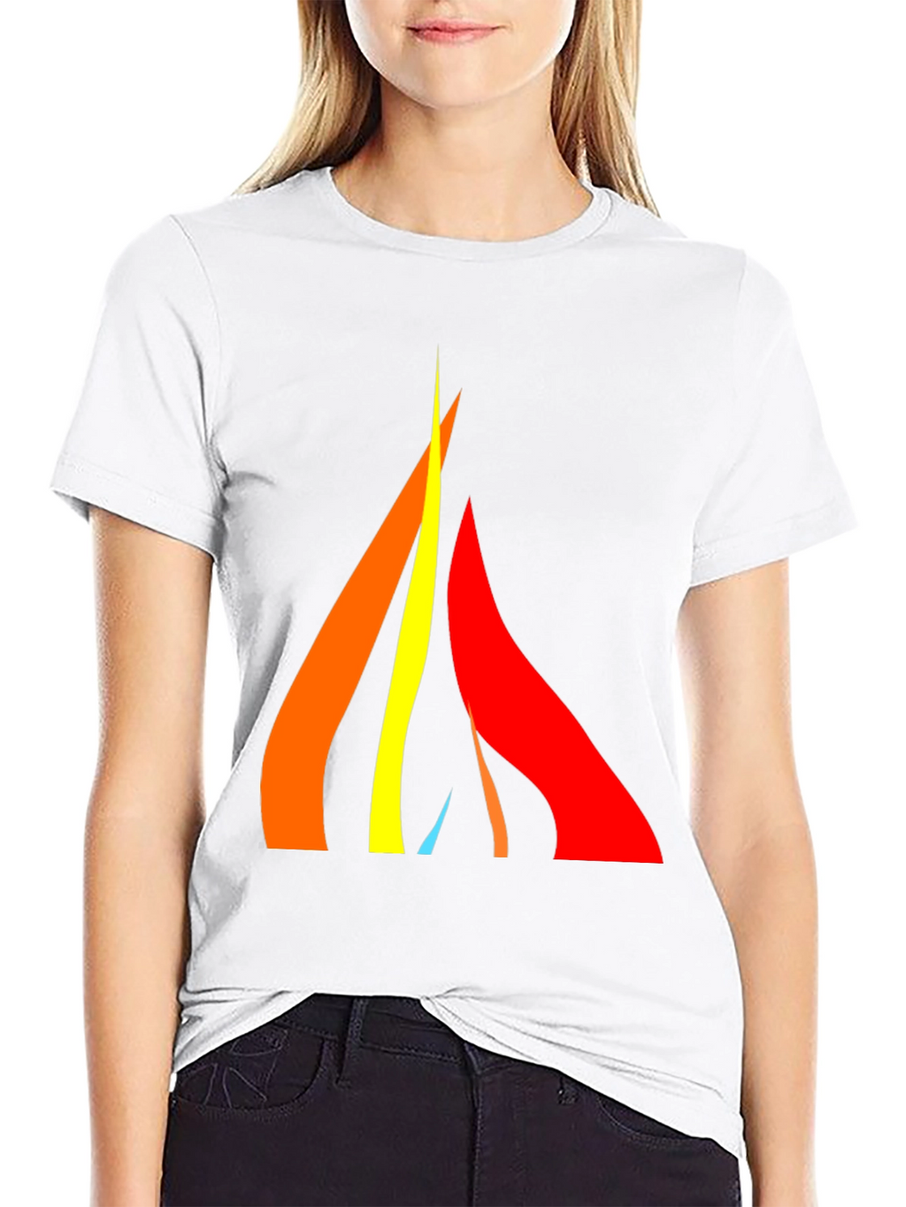 Modern Abstract Graphic Tee - Black