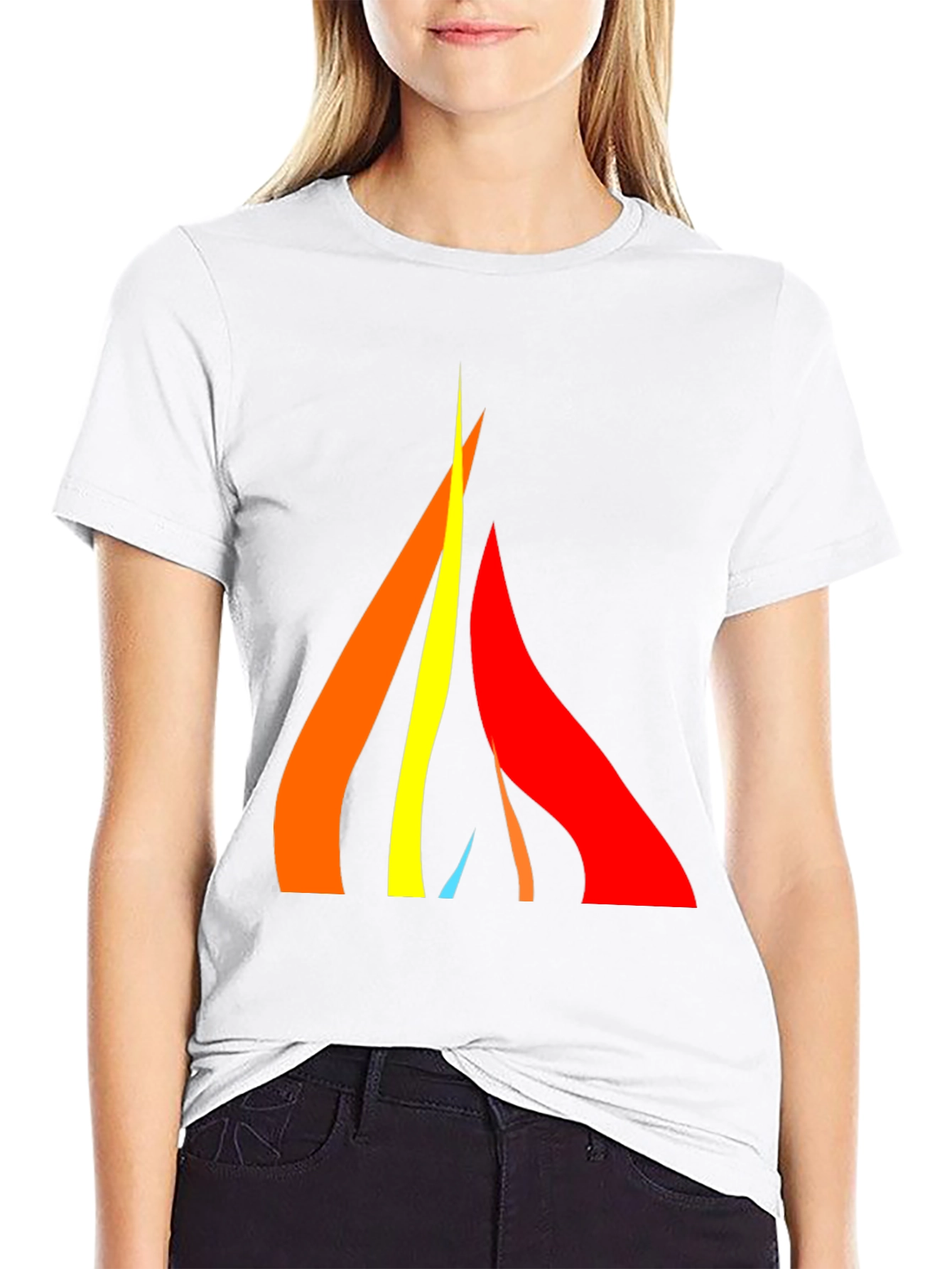 Modern Abstract Graphic Tee - Black
