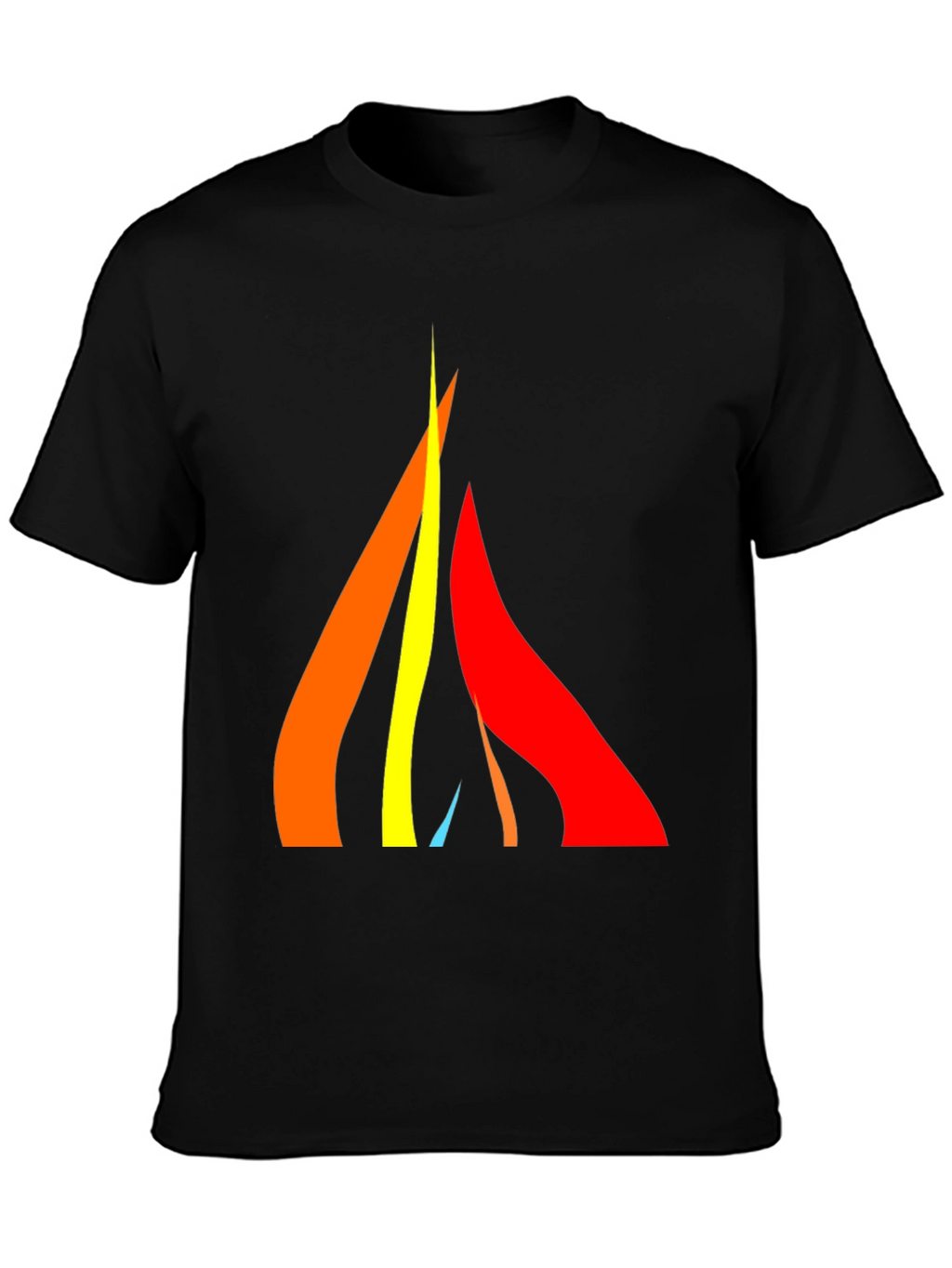 Modern Abstract Graphic Tee - Black
