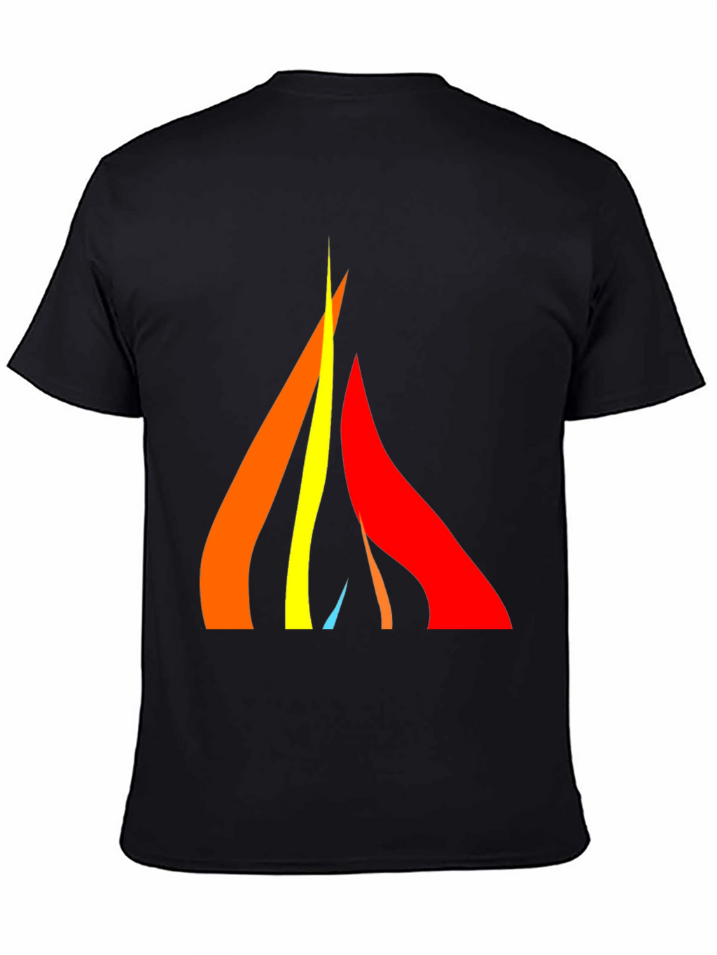 Modern Abstract Graphic Tee - Black