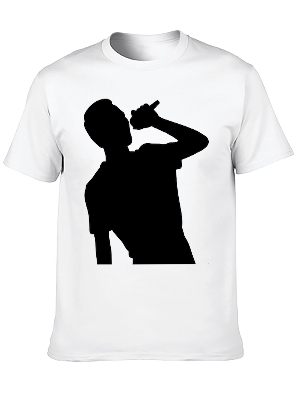Silhouette Singer Graphic Tee - Black Cotton T-Shirt