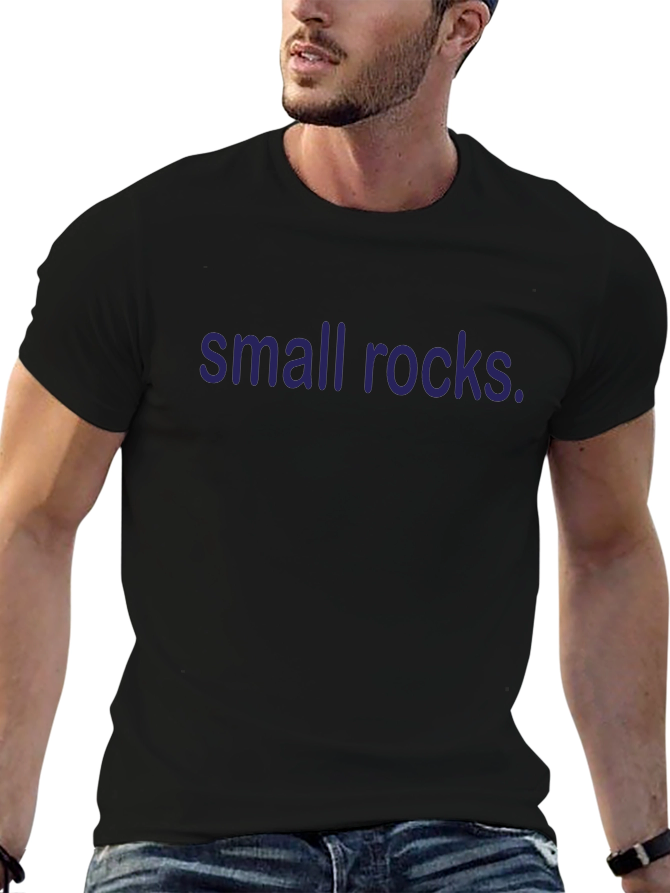 Small Rocks Graphic Tee - Dark Novelty T-Shirt