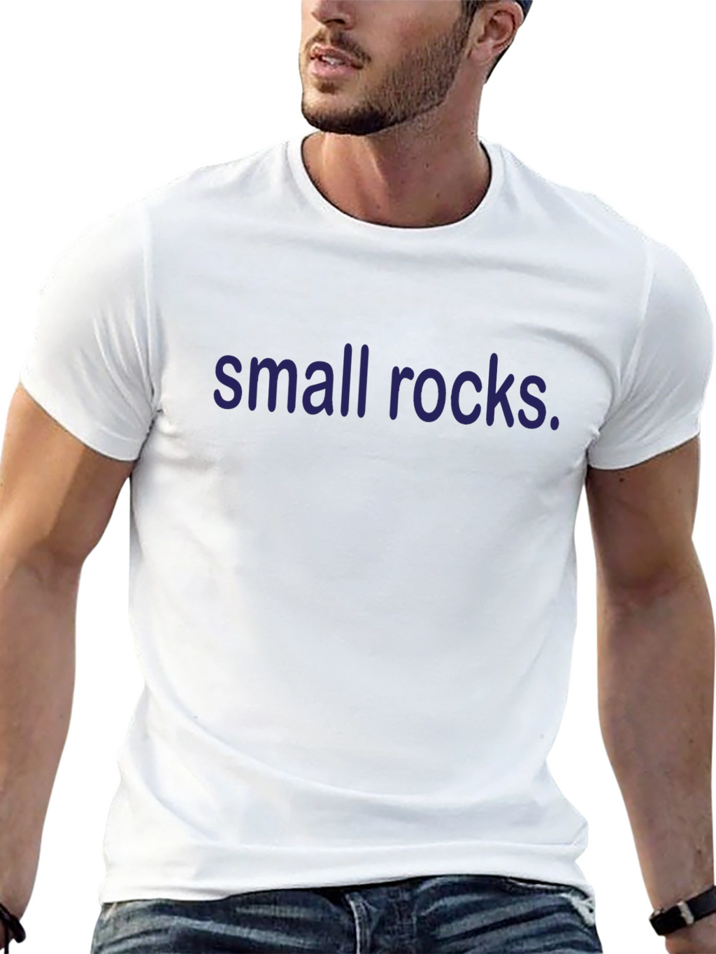 Small Rocks Graphic Tee - Dark Novelty T-Shirt