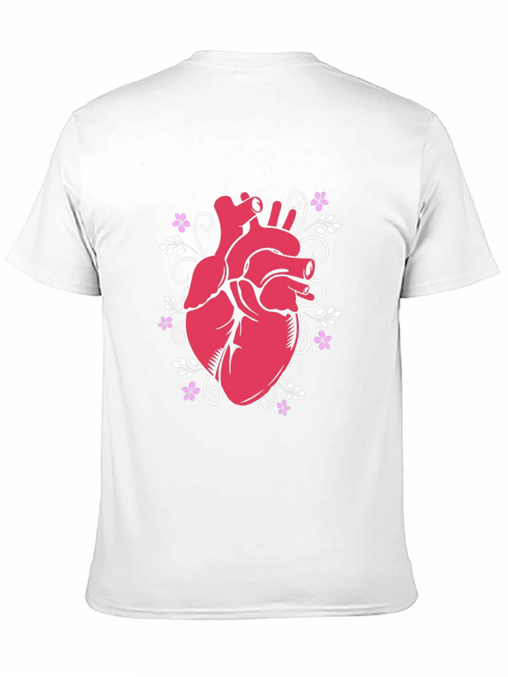 Anatomical Heart Floral T-Shirt - Unique Design
