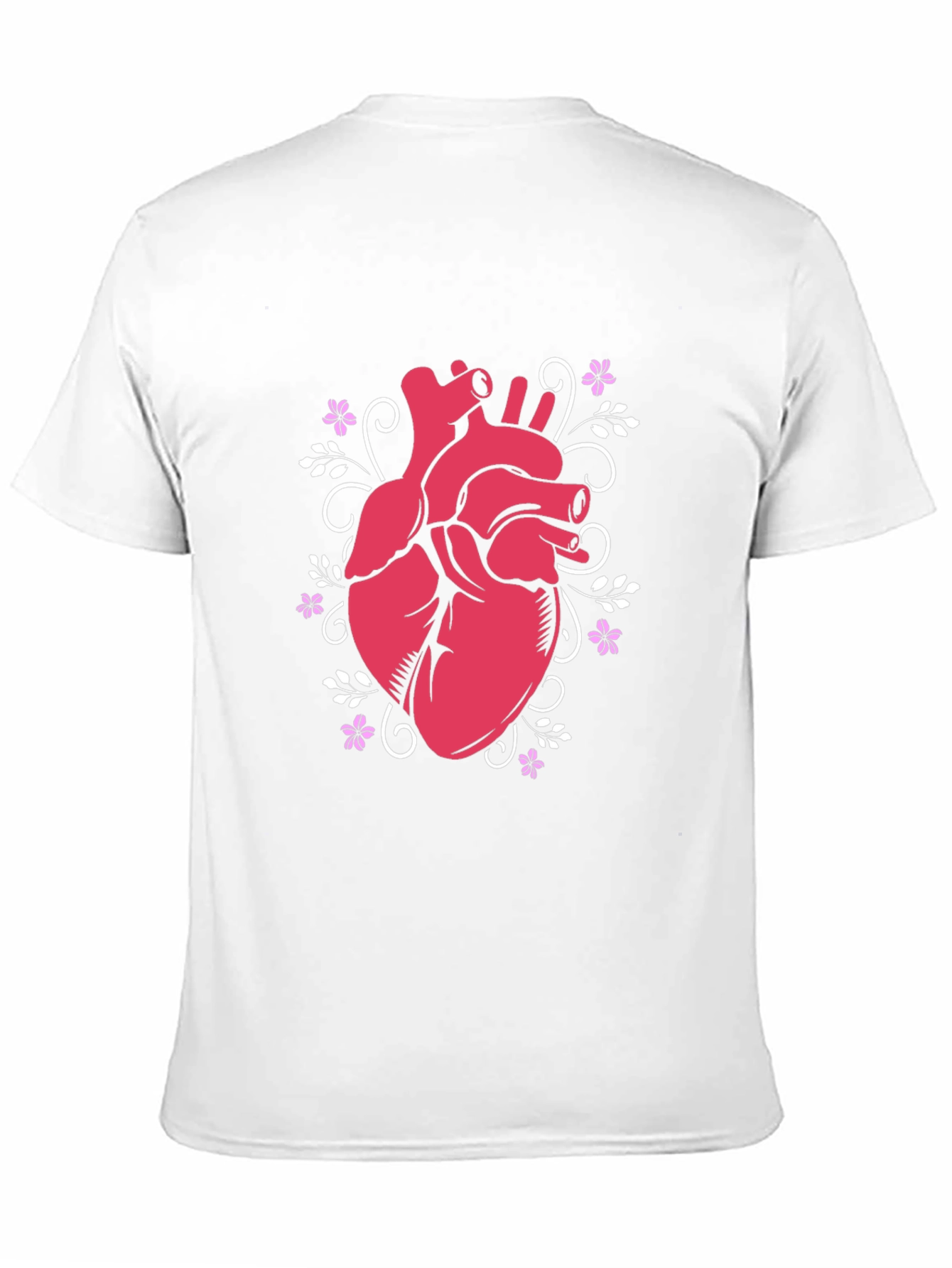 Anatomical Heart Floral T-Shirt - Unique Design