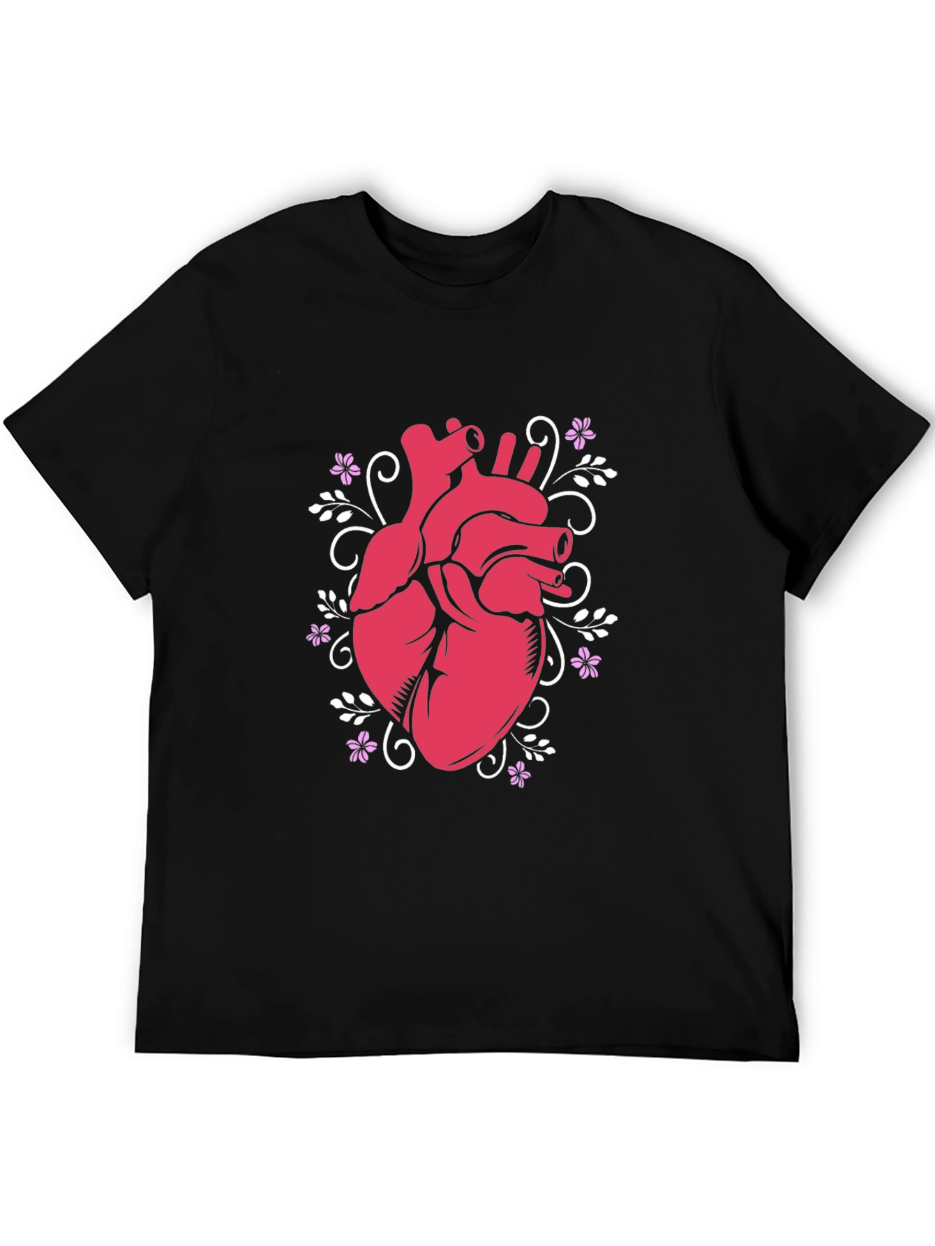 Anatomical Heart Floral T-Shirt - Unique Design