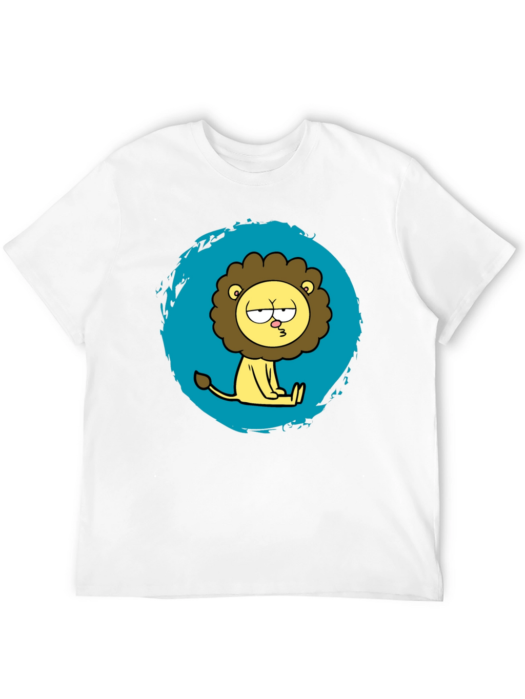 Funny Cartoon Lion Graphic T-Shirt