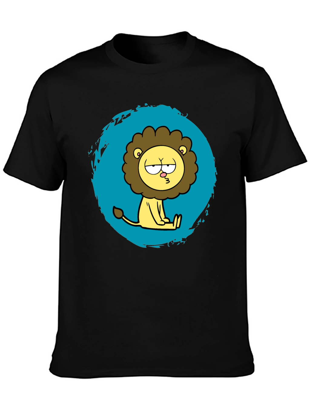 Funny Cartoon Lion Graphic T-Shirt