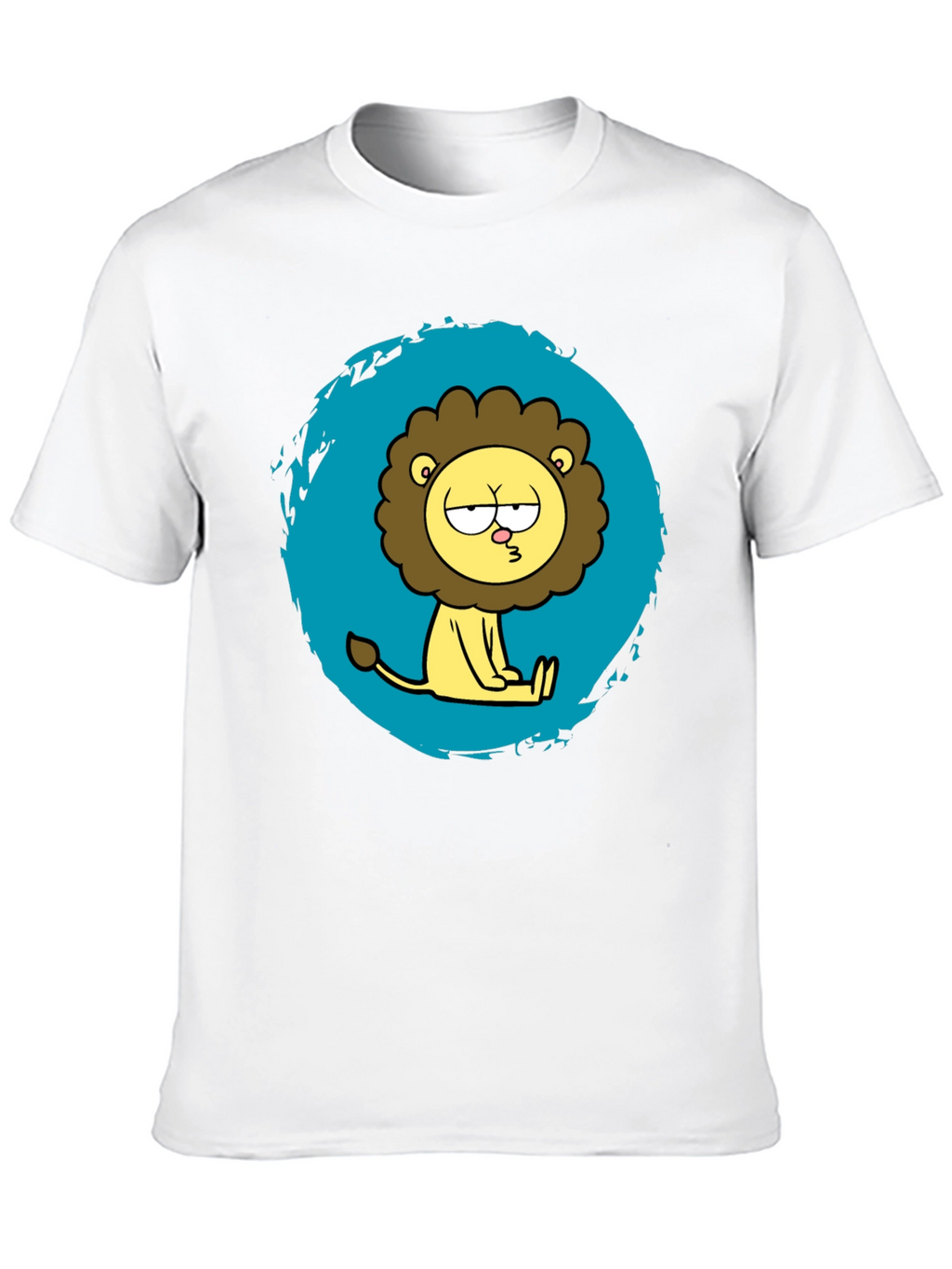 Funny Cartoon Lion Graphic T-Shirt