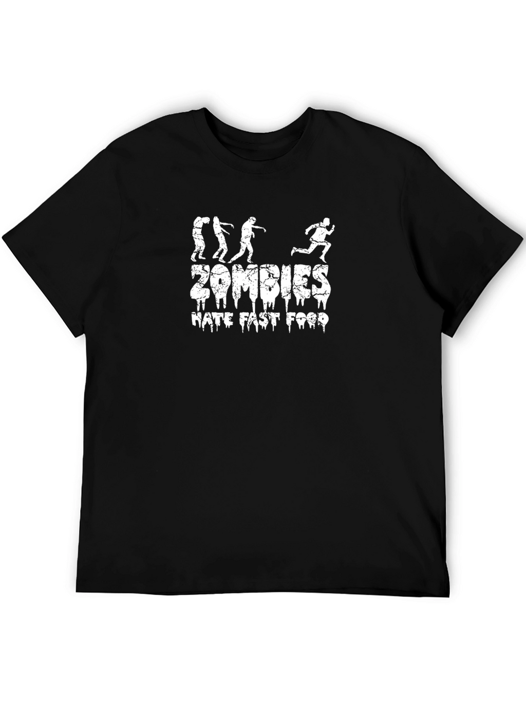 Zombies Hate Fast Food Graphic T-Shirt