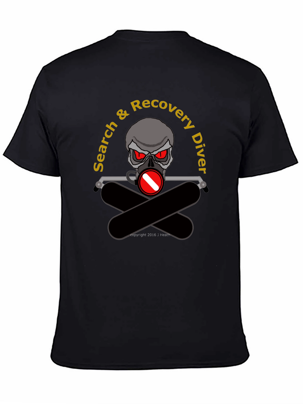 Search & Recovery Diver Skull T-Shirt