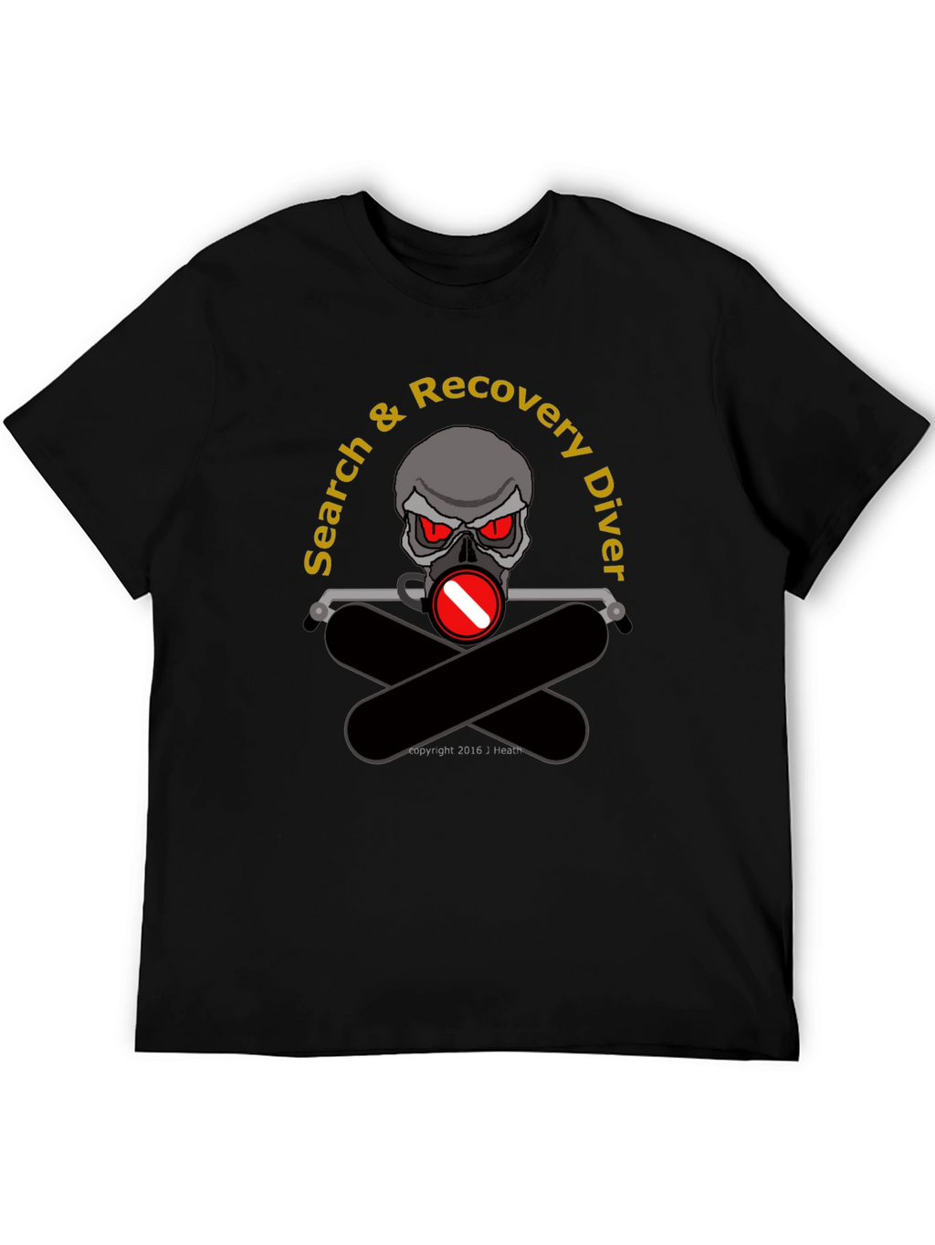 Search & Recovery Diver Skull T-Shirt