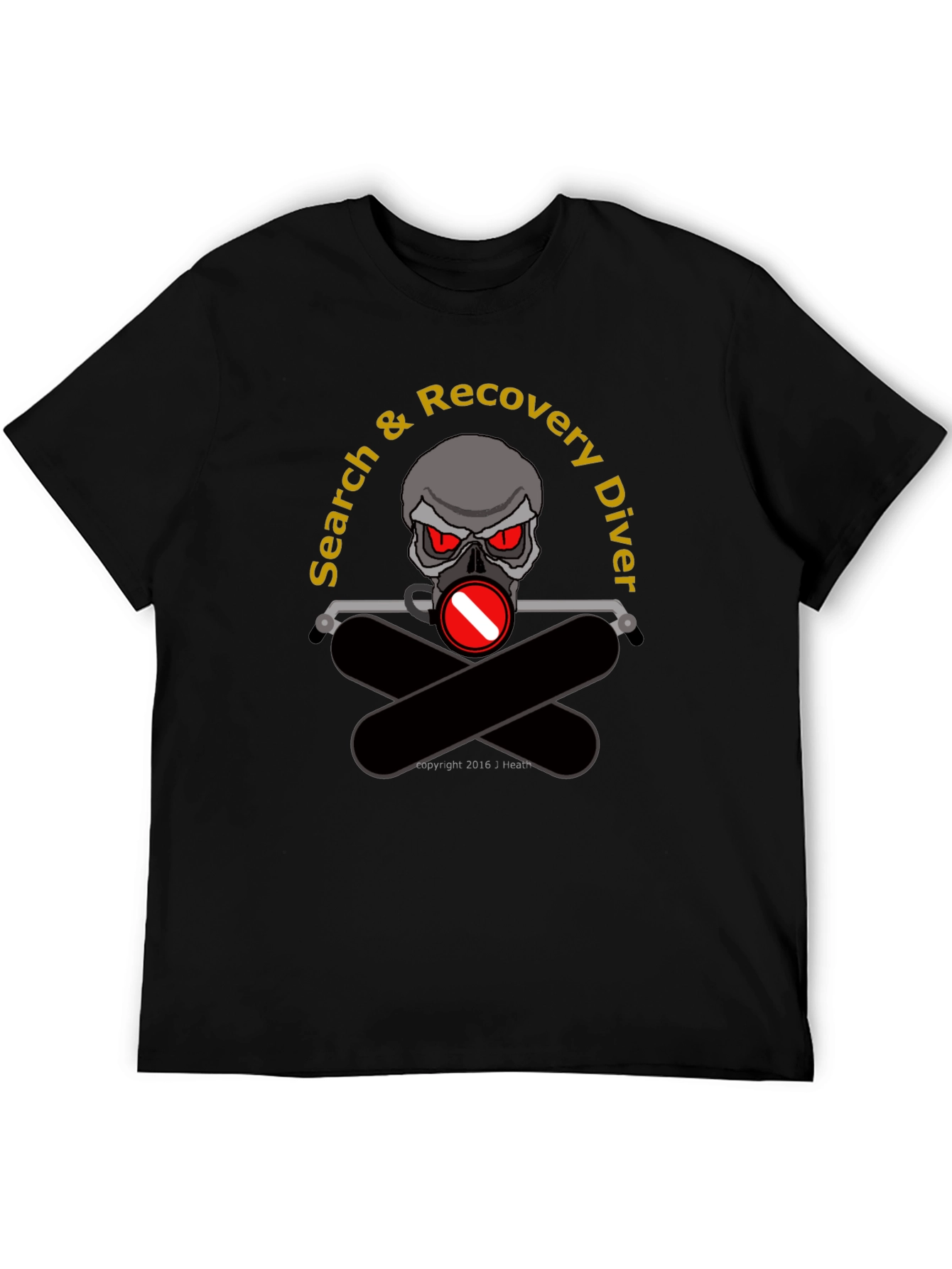 Search & Recovery Diver Skull T-Shirt