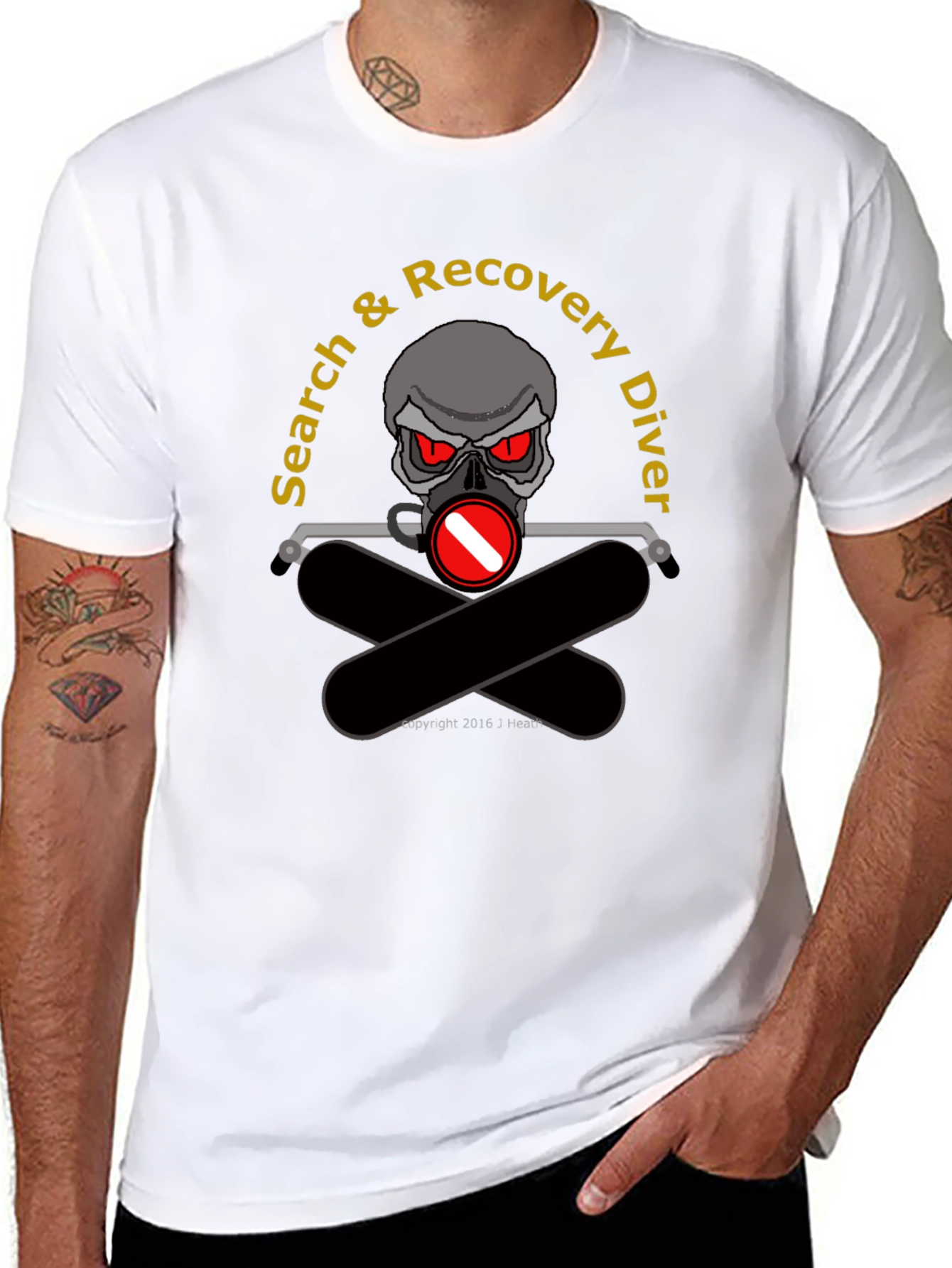 Search & Recovery Diver Skull T-Shirt