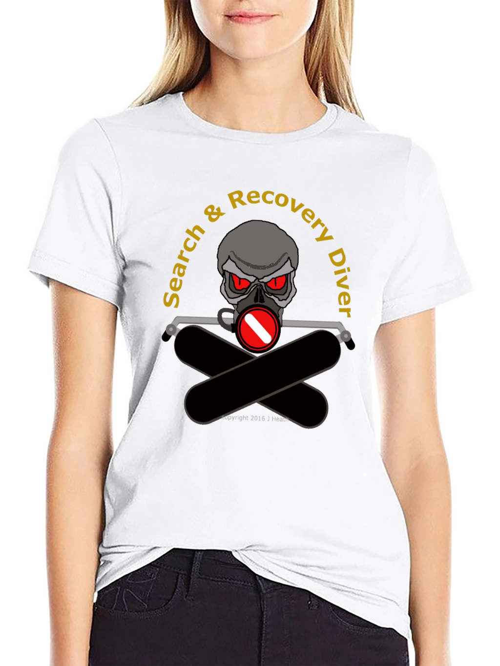 Search & Recovery Diver Skull T-Shirt