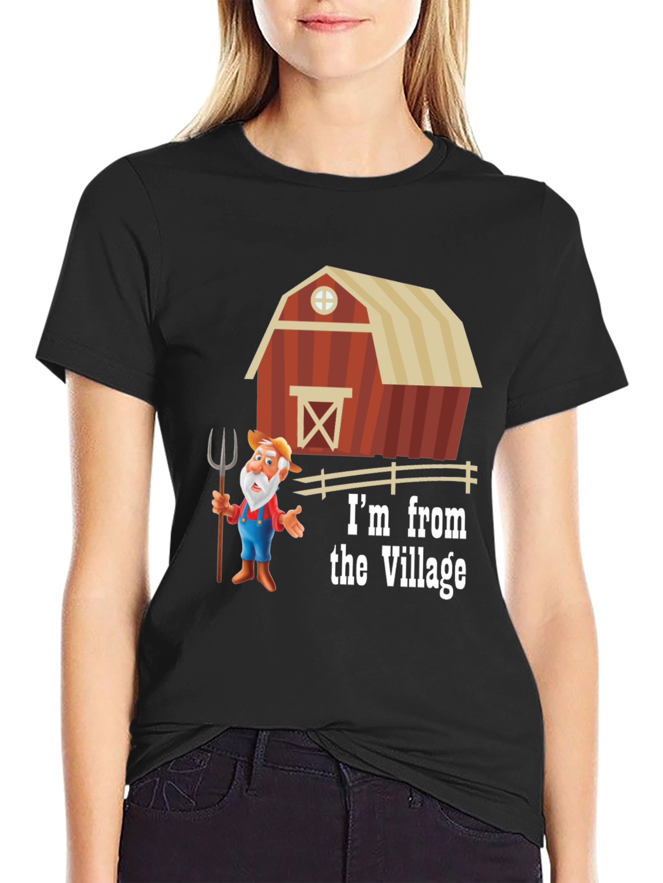 Village Cartoon Farmer T-Shirt