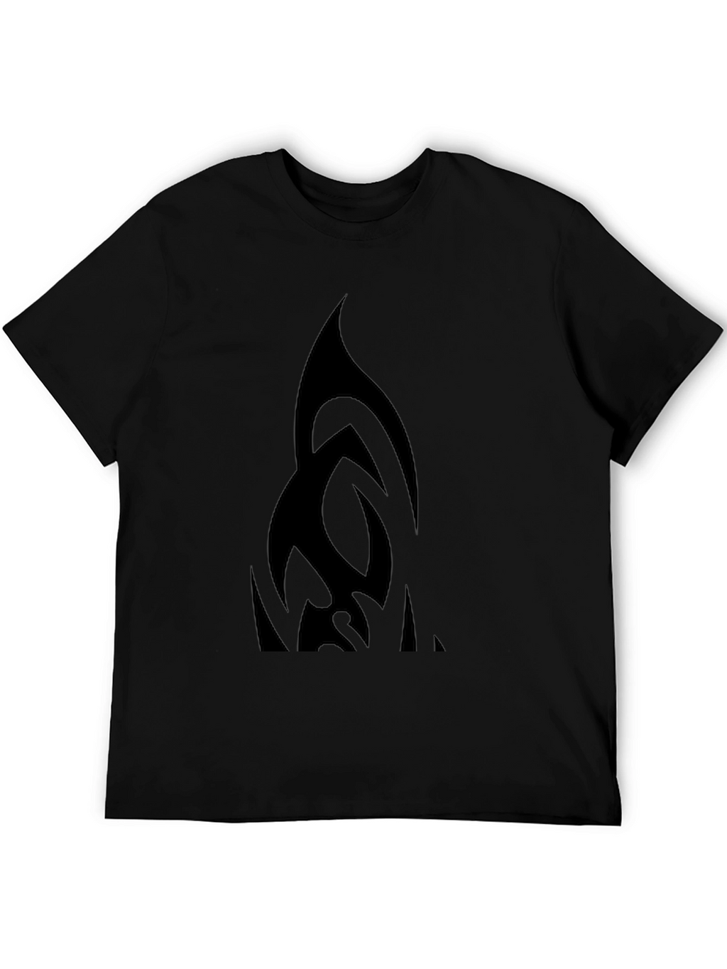 Black Tribal Design Graphic Tee - Cool Casual Wear