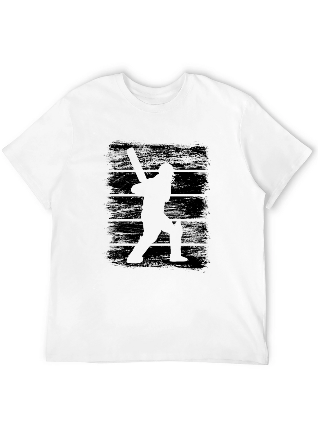 Cricket Player Silhouette Graphic Tee