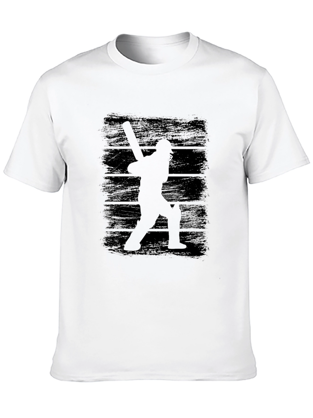 Cricket Player Silhouette Graphic Tee