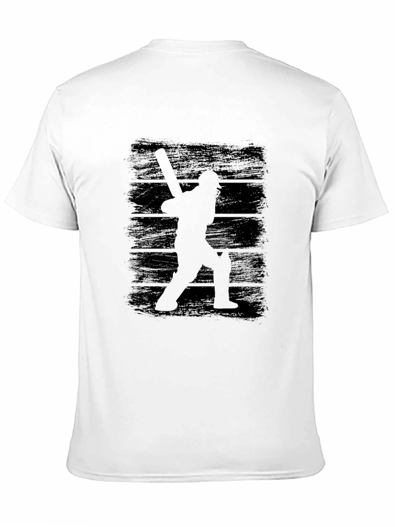 Cricket Player Silhouette Graphic Tee