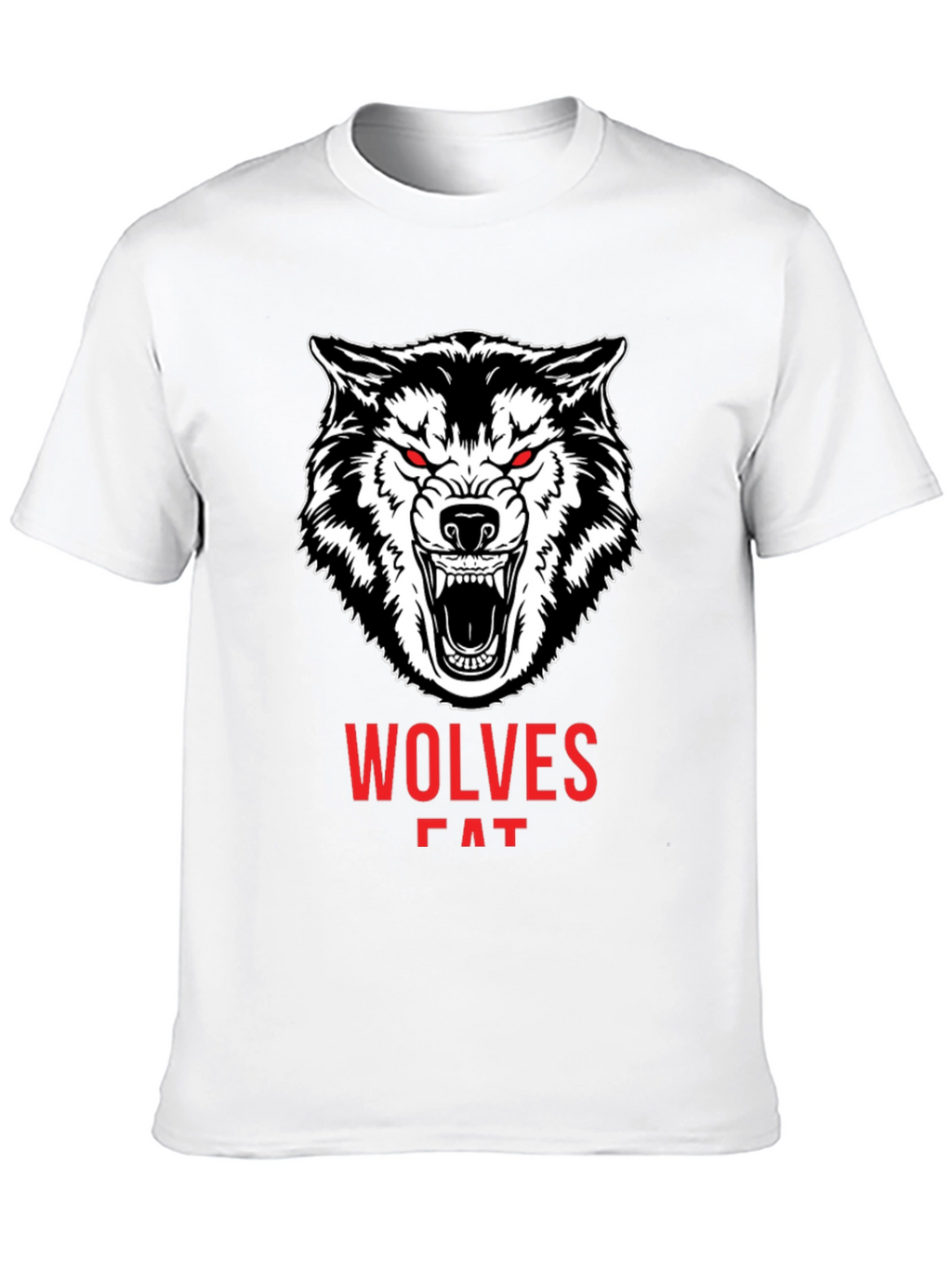 Mens Black Wolves Graphic Print Crew Neck T-Shirt