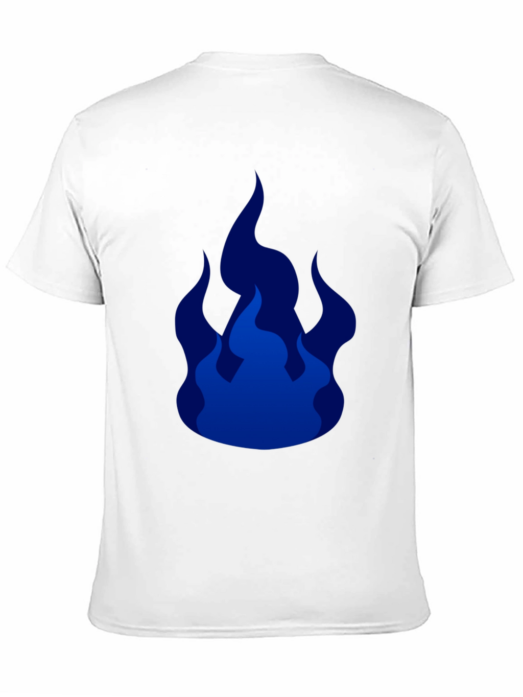 Cool Blue Flames Graphic Black T-Shirt