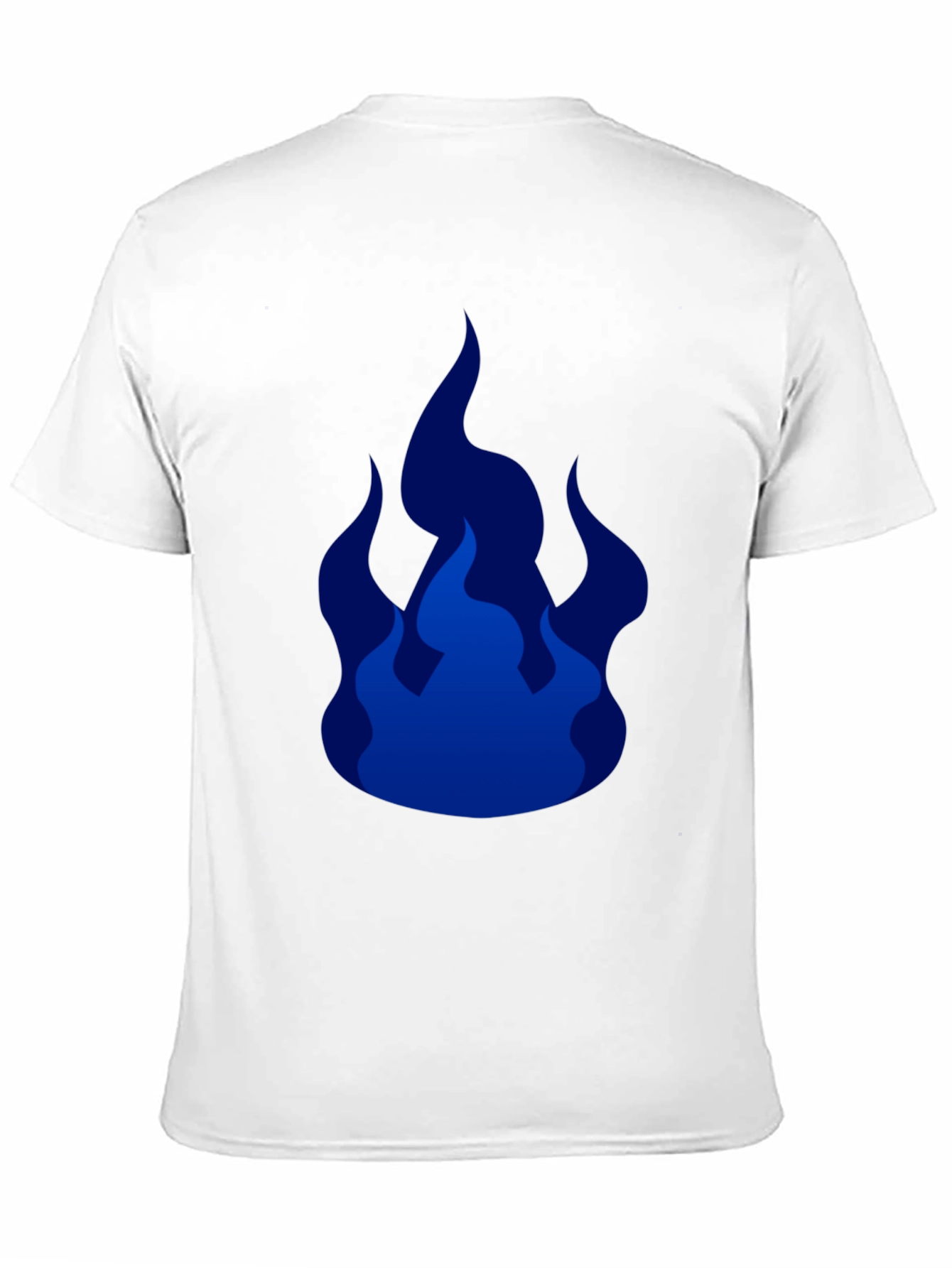 Cool Blue Flames Graphic Black T-Shirt