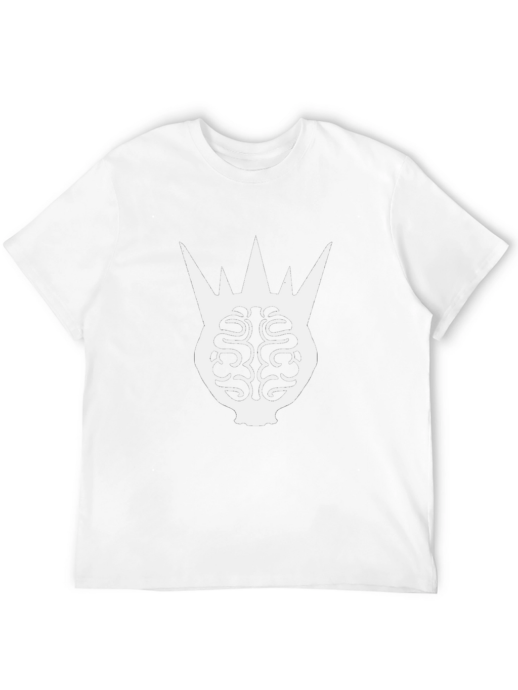 Brain Crown Graphic T-Shirt - Black