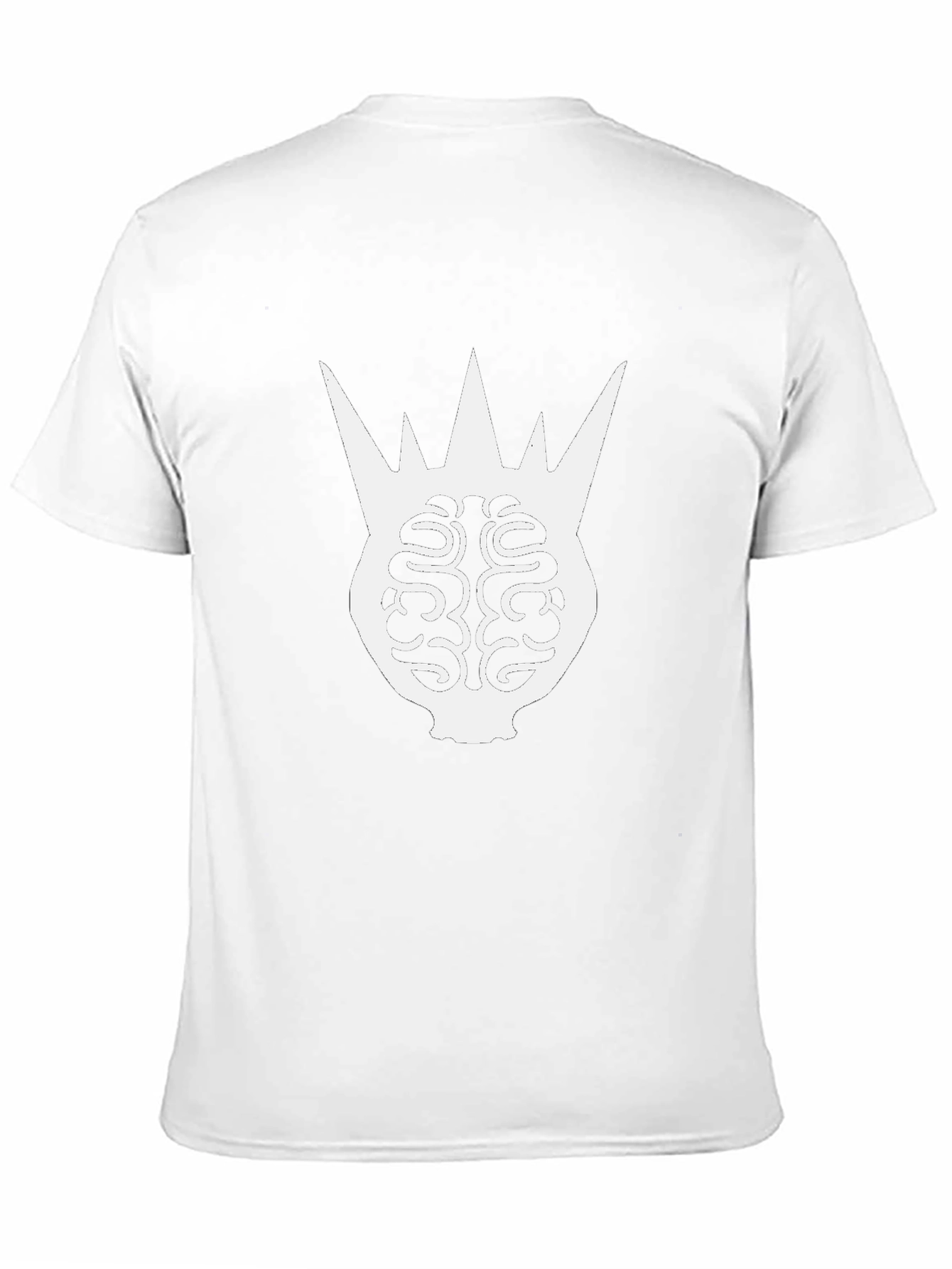 Brain Crown Graphic T-Shirt - Black