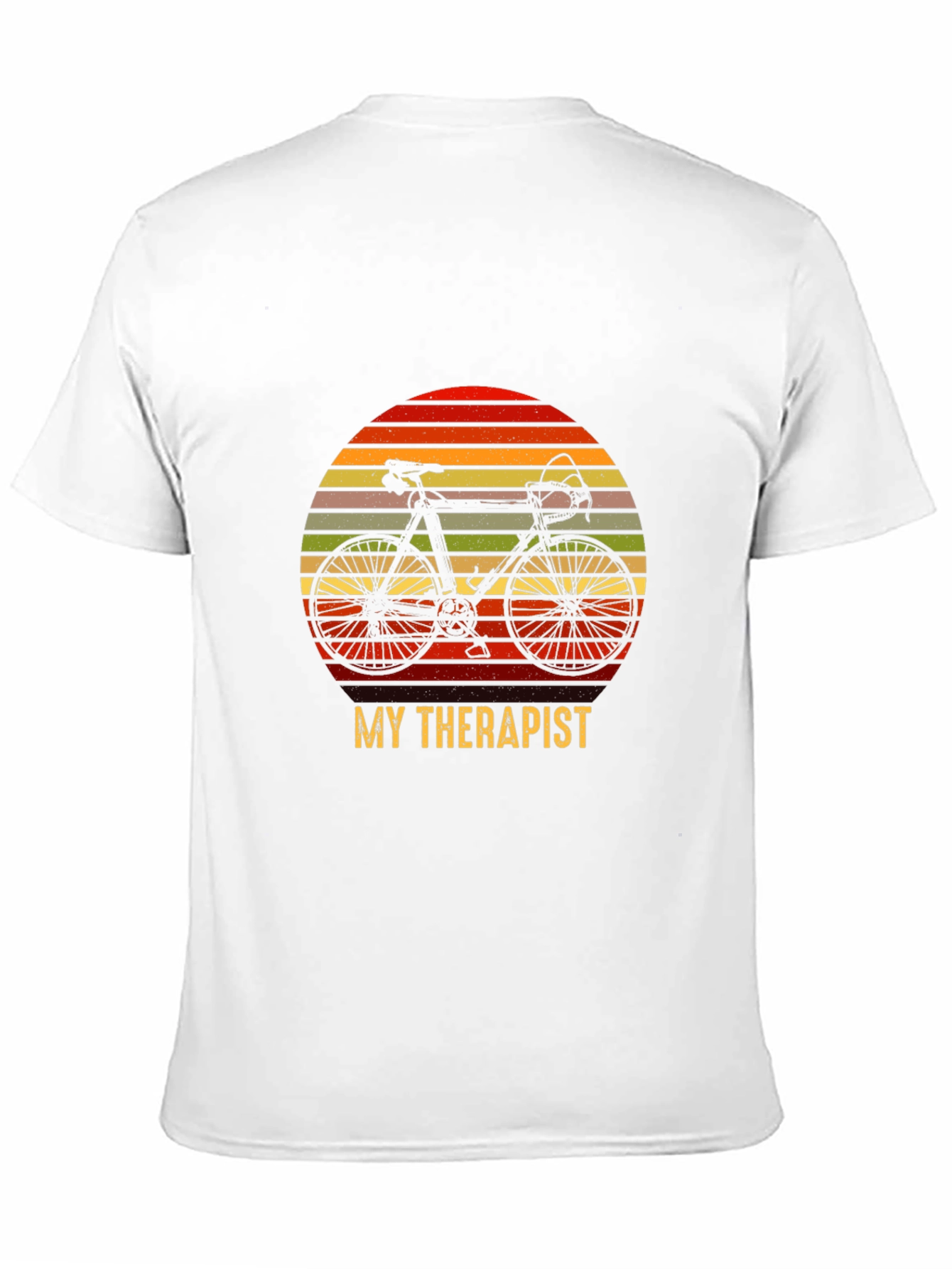 My Therapist is My Bicycle Black T-Shirt