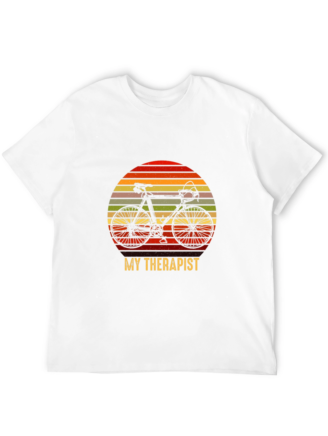 My Therapist is My Bicycle Black T-Shirt