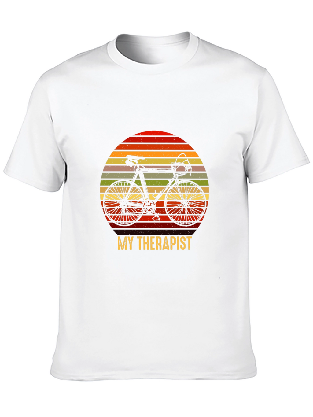 My Therapist is My Bicycle Black T-Shirt