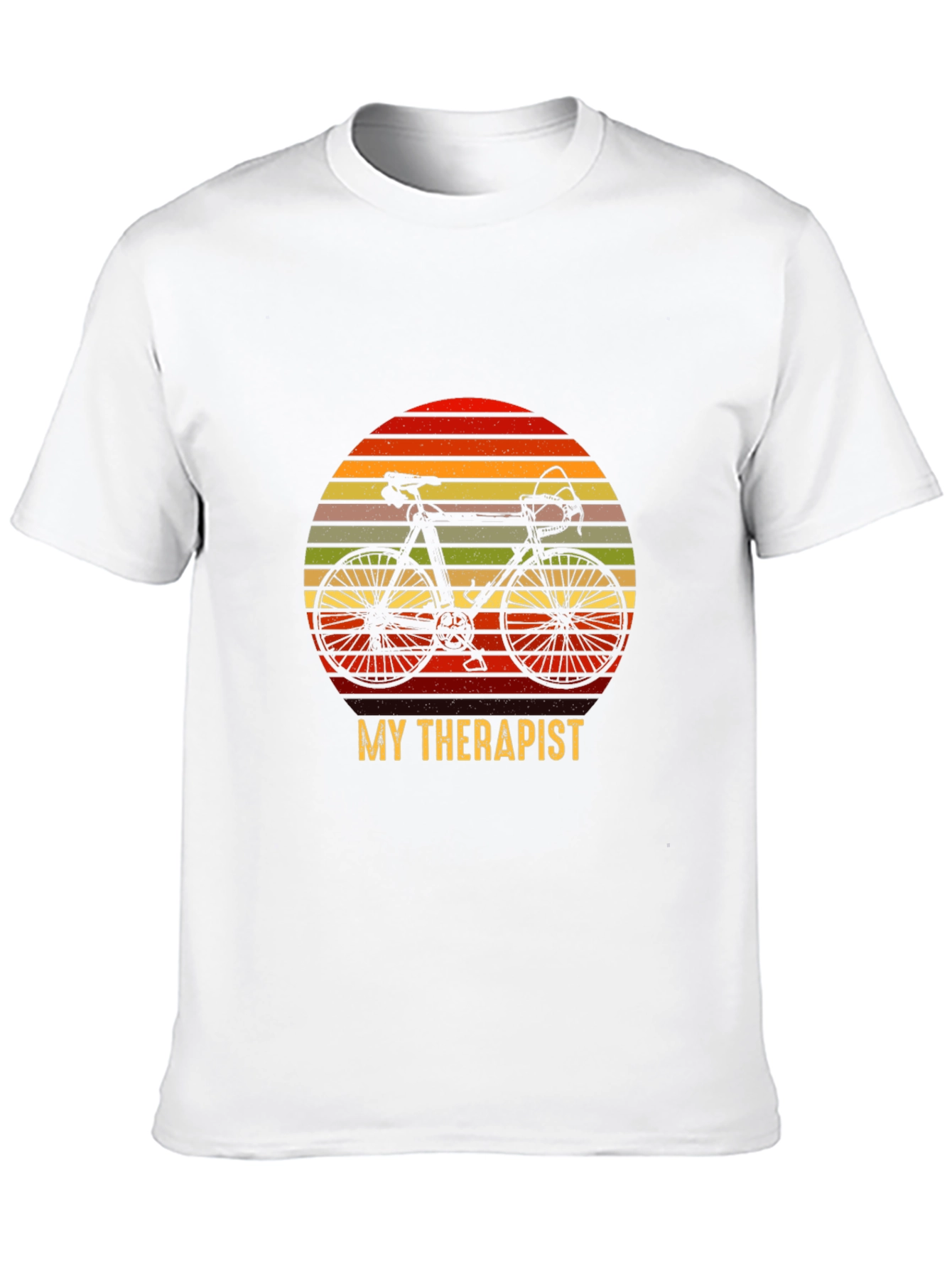 My Therapist is My Bicycle Black T-Shirt