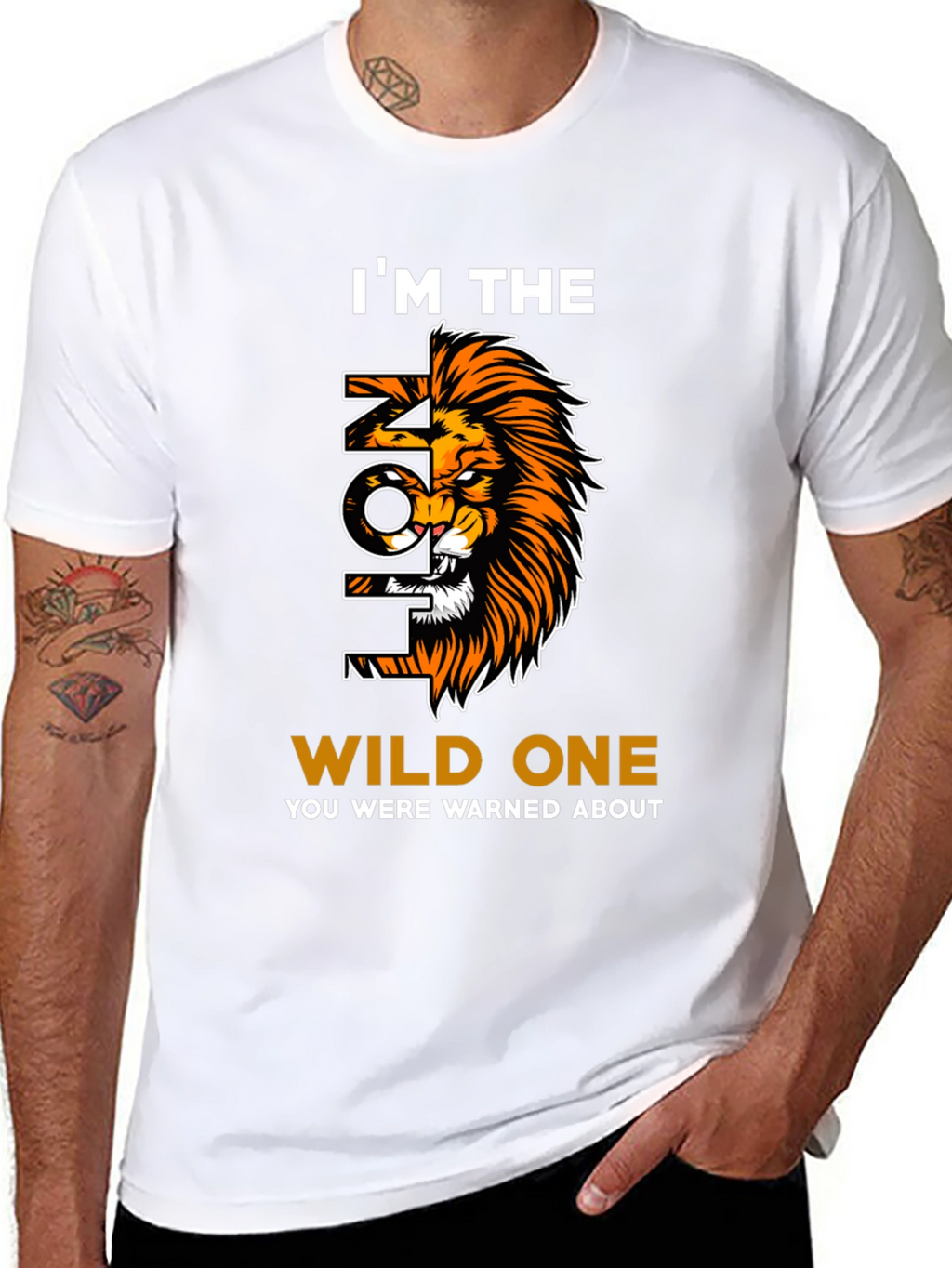 Wild Lion Graphic Print Tee