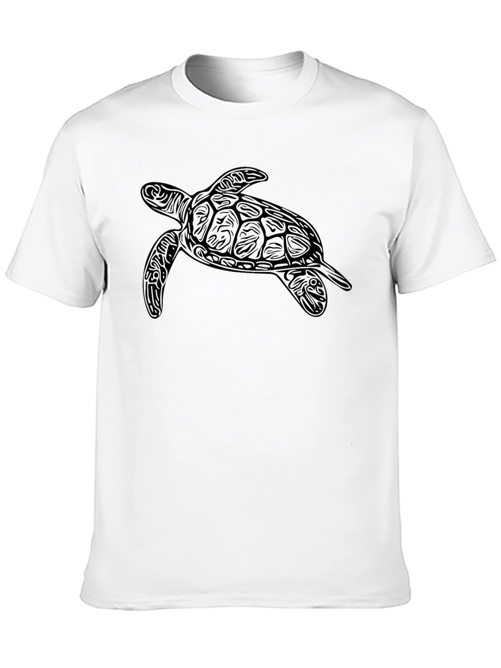 Mens Black Turtle Graphic T-Shirt