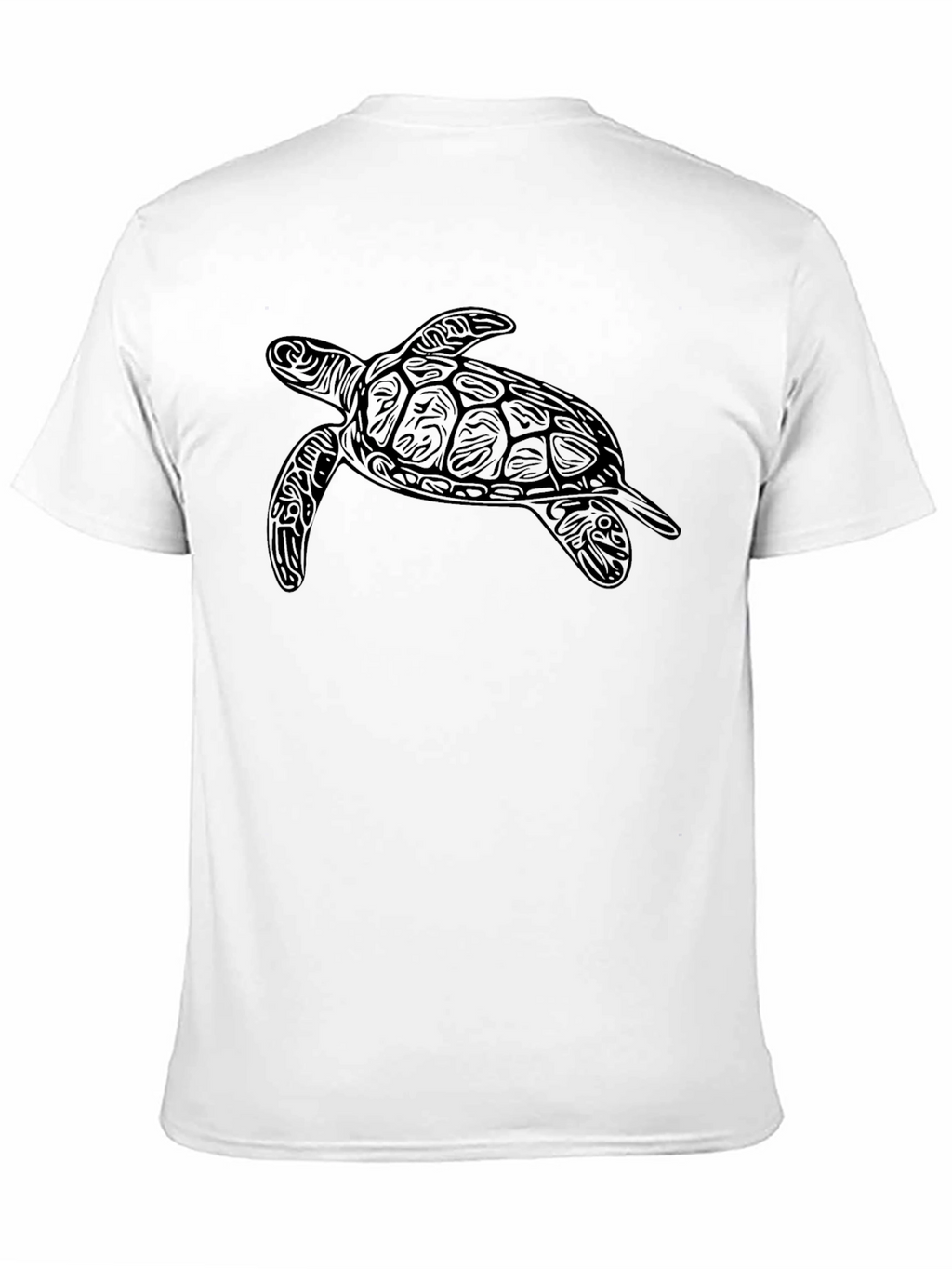 Mens Black Turtle Graphic T-Shirt