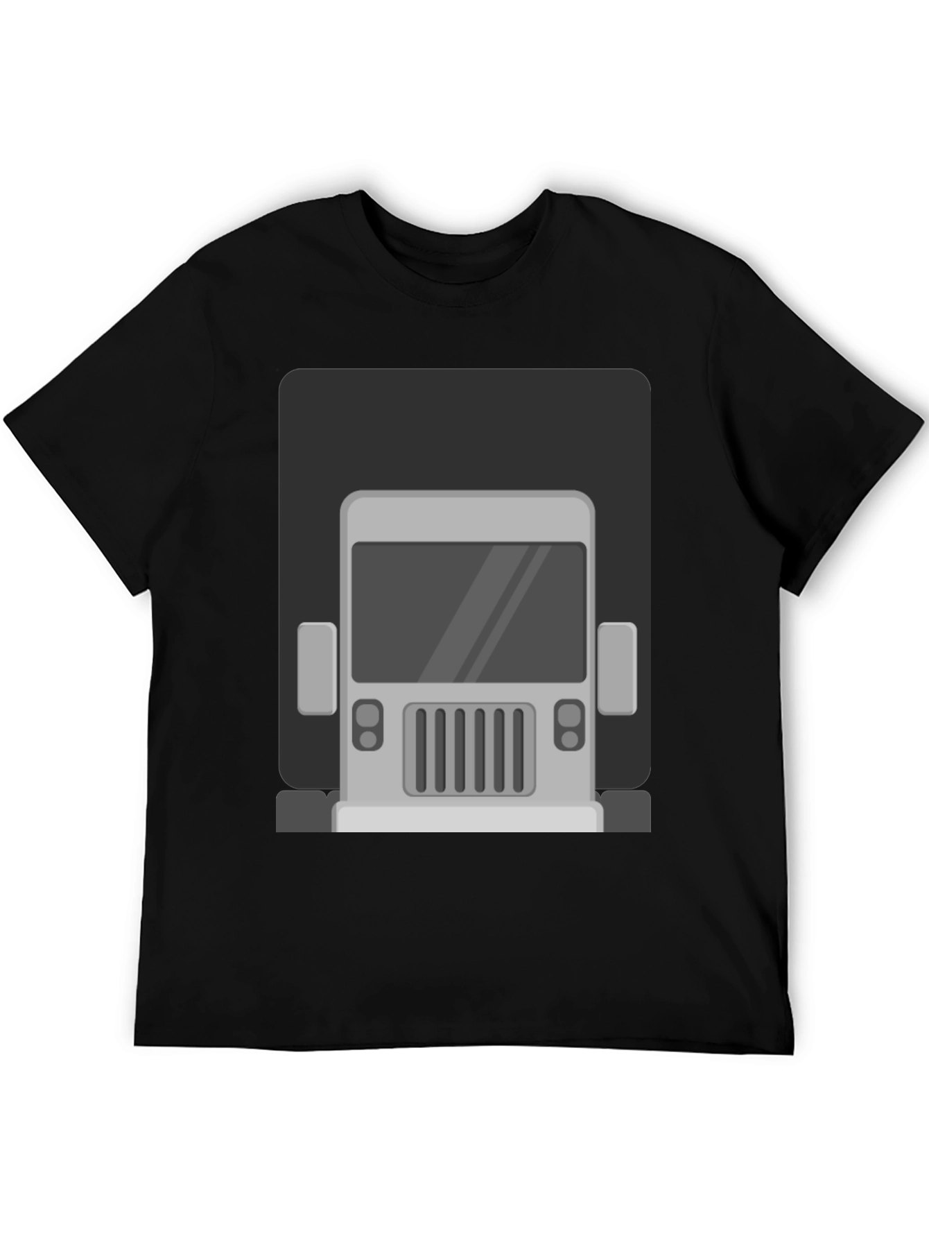 Truck Graphic Print T-Shirt - Mens Black Tee