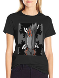 Raven Graphic Tee - Dark Humor Fashion