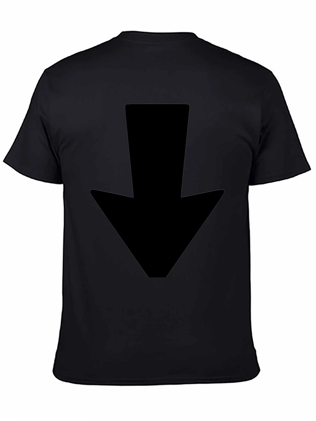 Down Arrow Black T-Shirt - Simple Graphic Tee