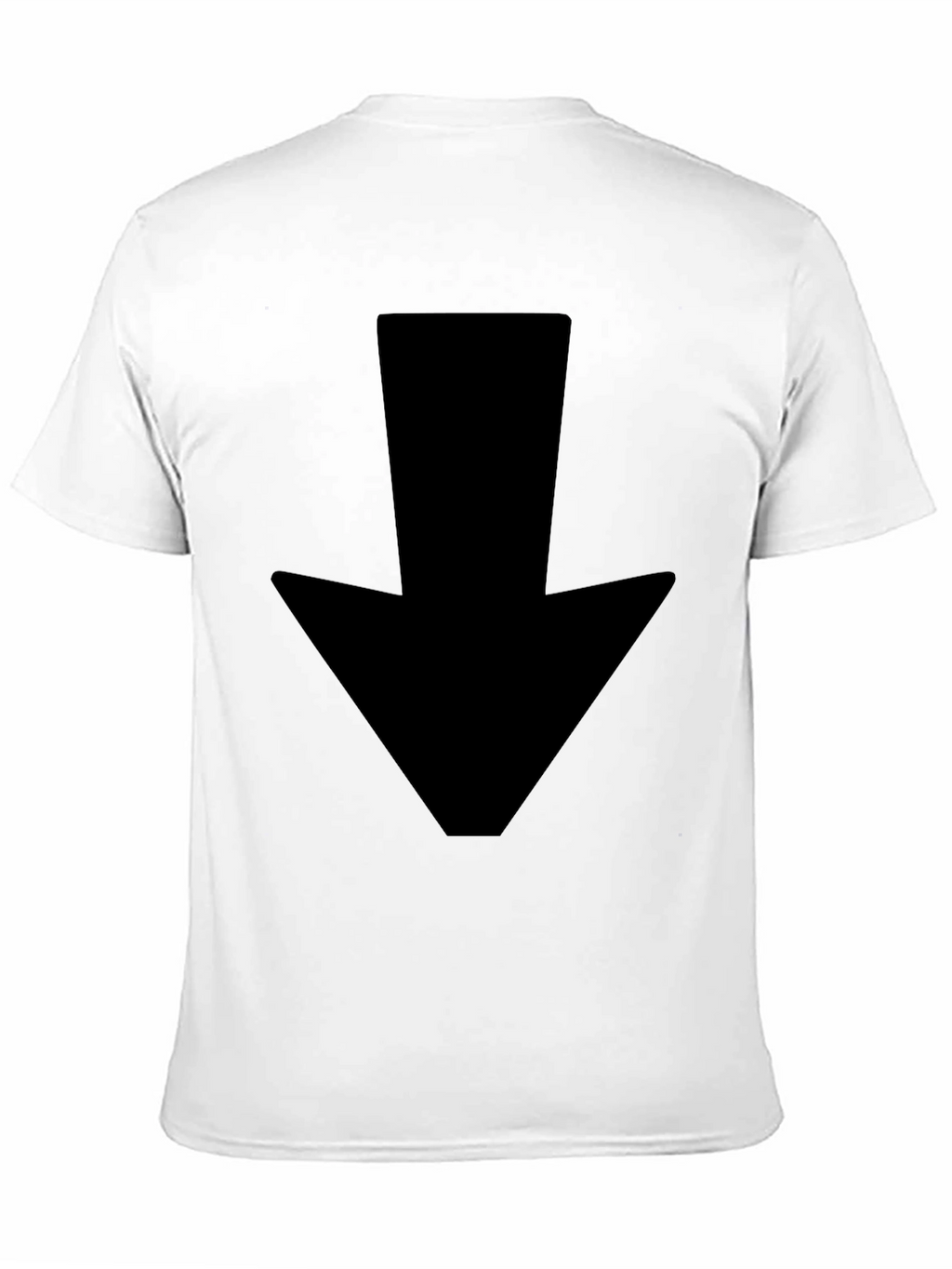 Down Arrow Black T-Shirt - Simple Graphic Tee