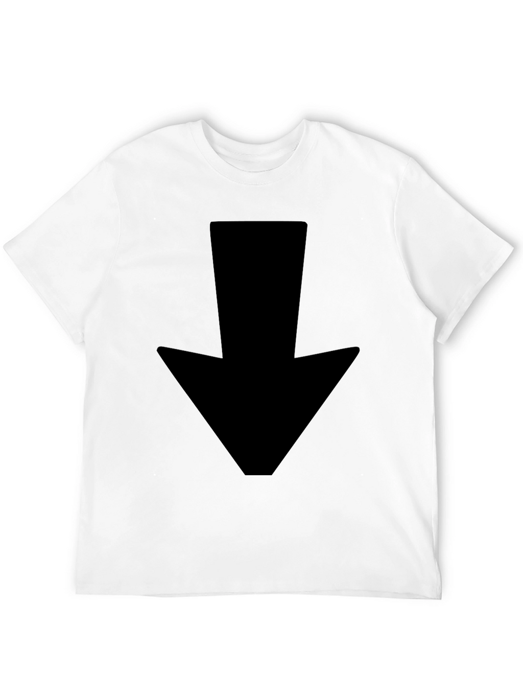 Down Arrow Black T-Shirt - Simple Graphic Tee
