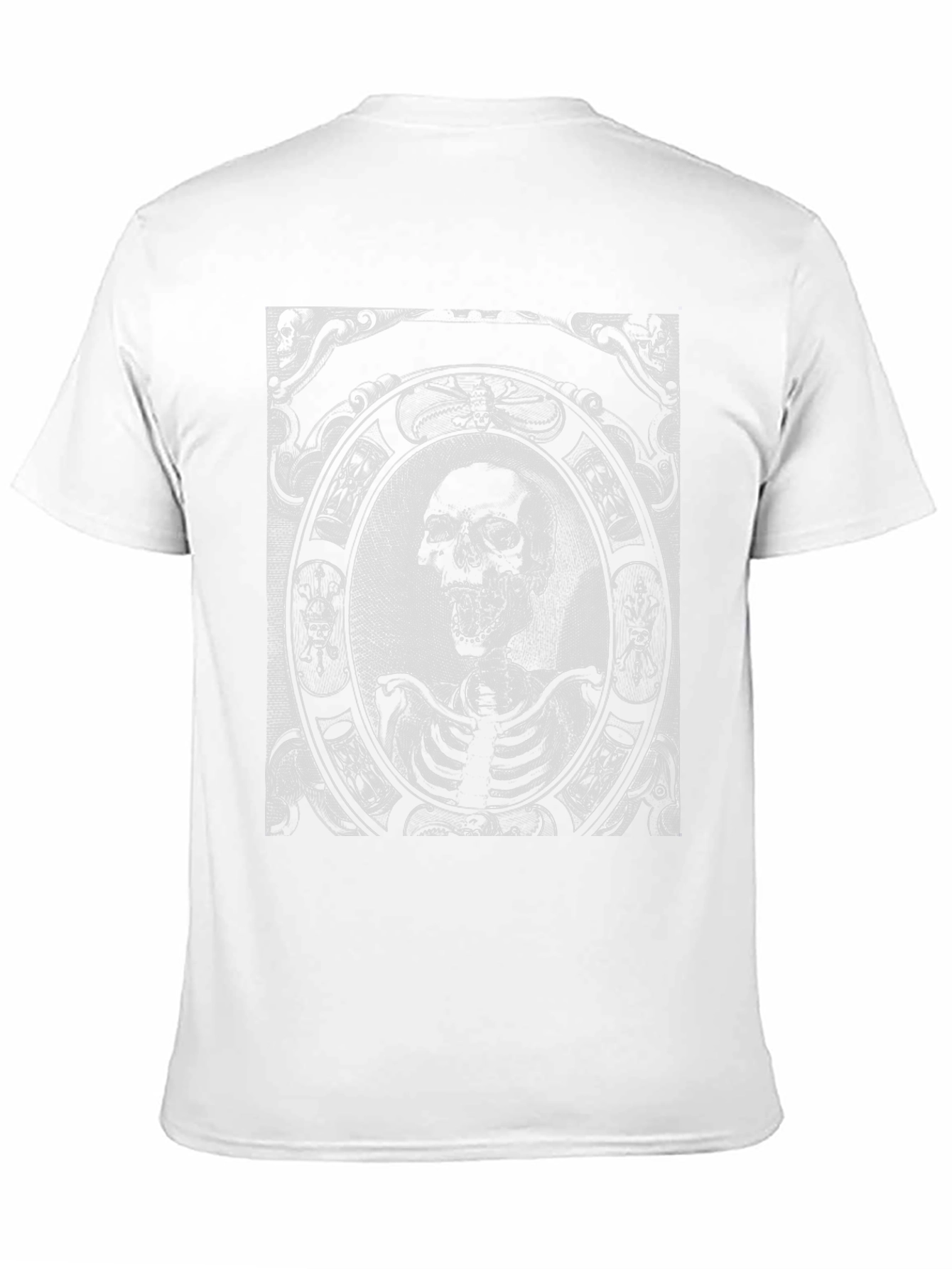 Skull & Rib Cage Graphic Tee - Black