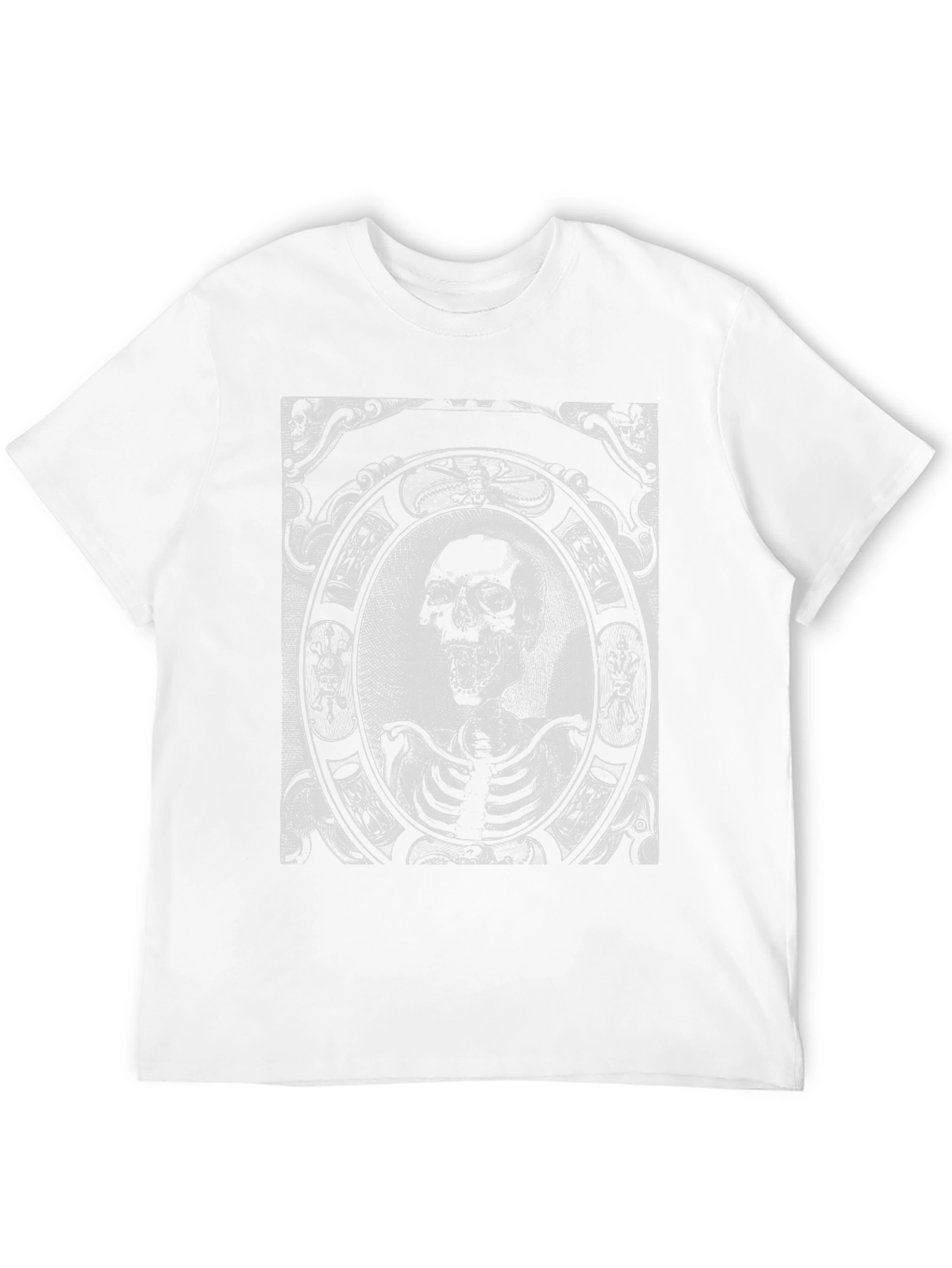 Skull & Rib Cage Graphic Tee - Black