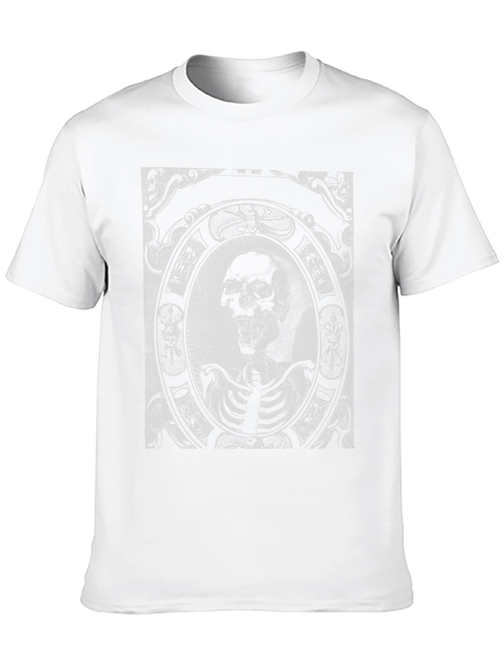 Skull & Rib Cage Graphic Tee - Black