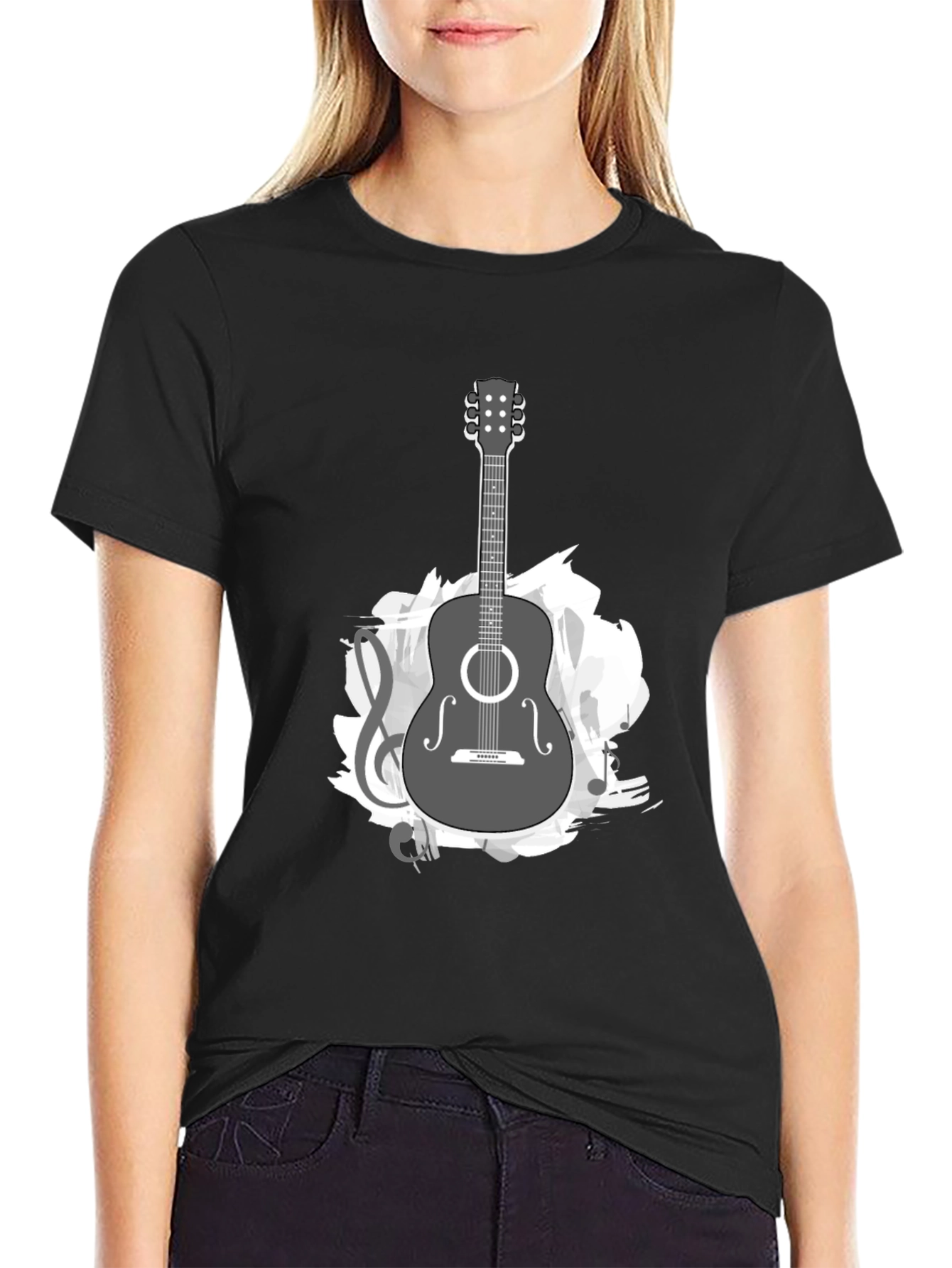 Guitar Music Graphic Tee - Stylish Casual Comfort