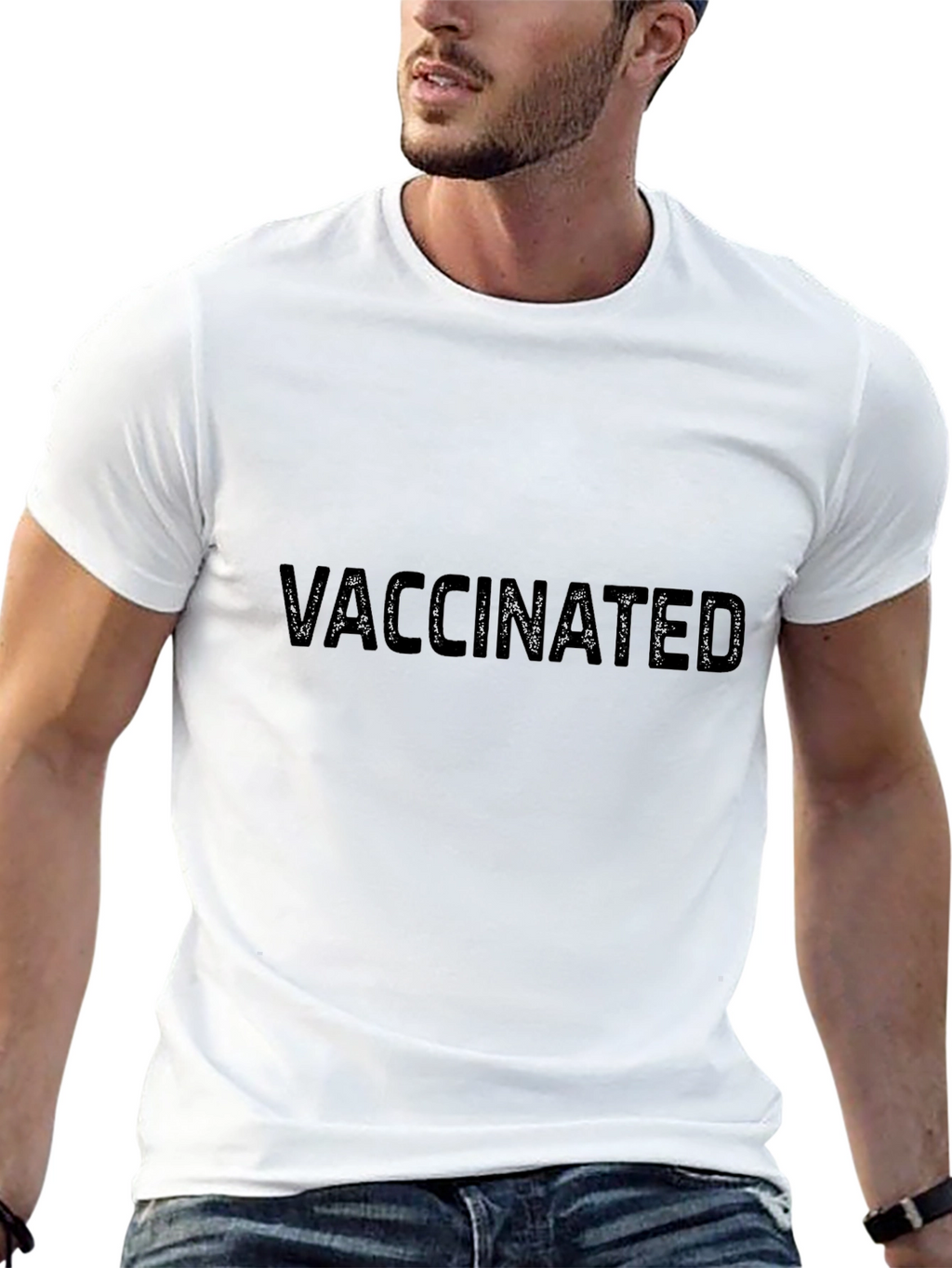 Vaccinated Black T-Shirt