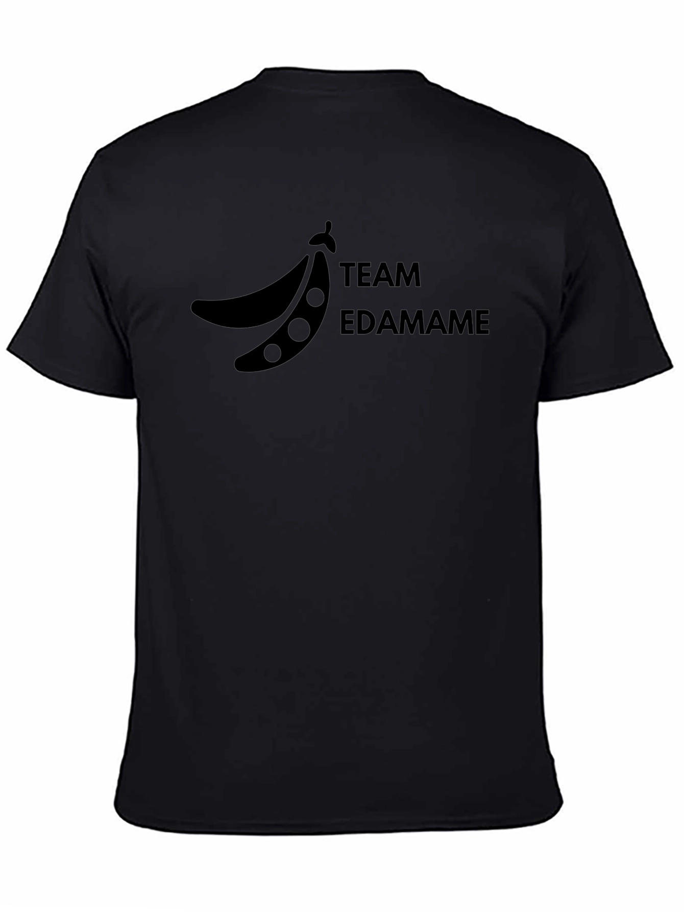 Team Edamame Graphic T-Shirt - Black Casual Wear