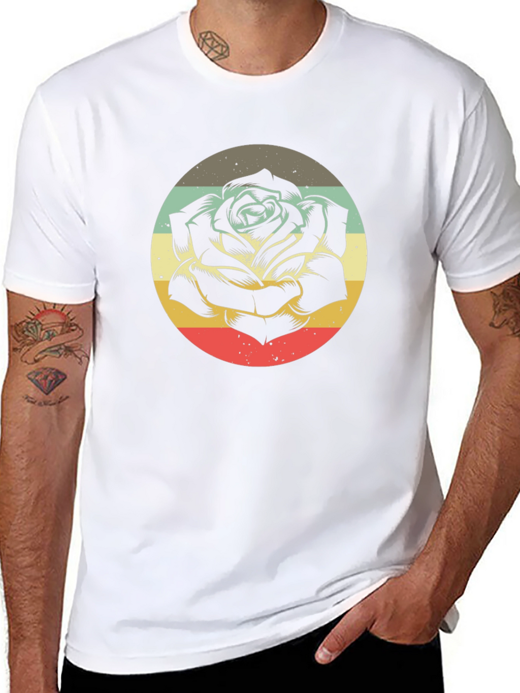 Retro Rose Graphic T-Shirt