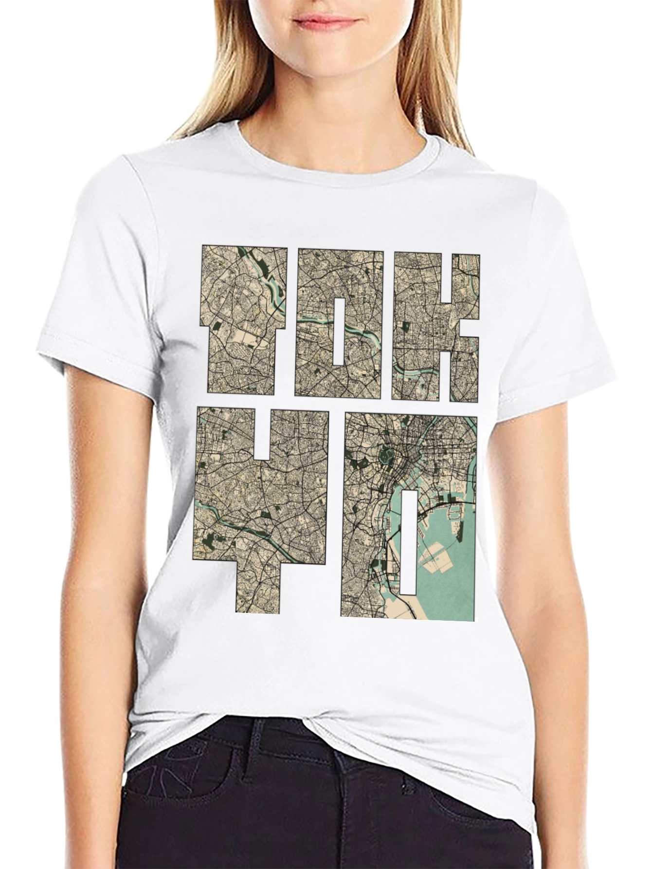 Tokyo Map Print Tee