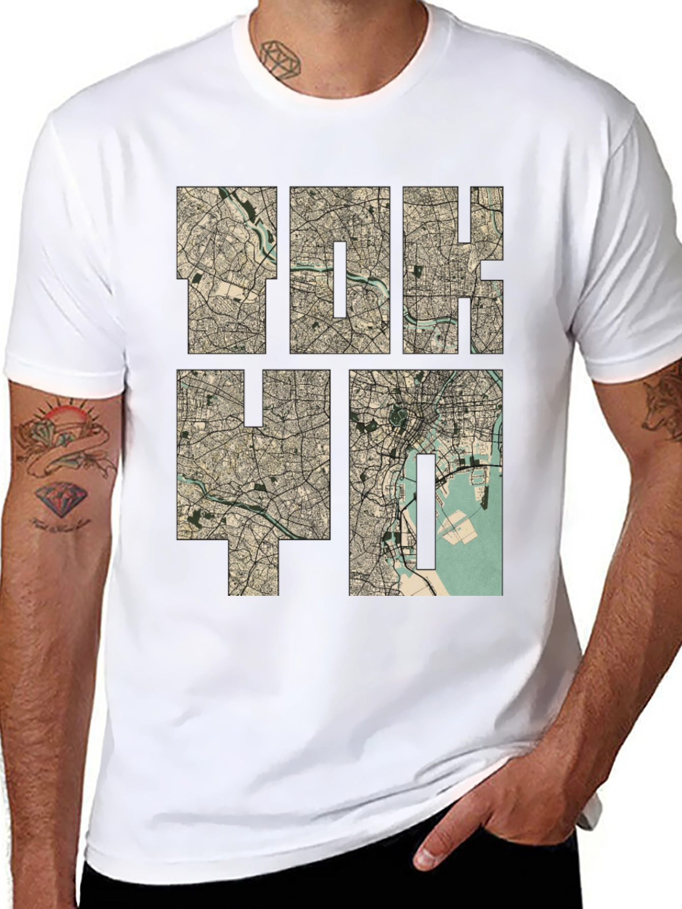 Tokyo Map Print Tee